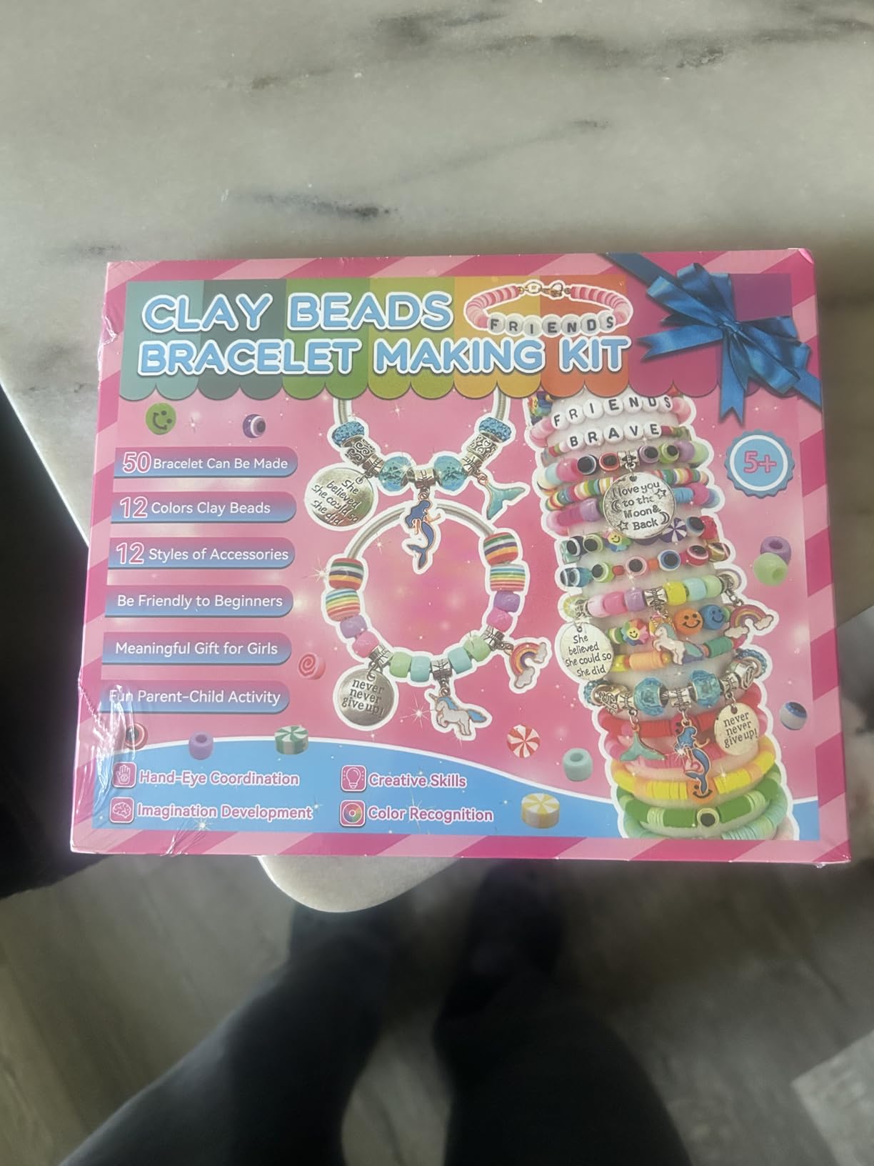 leitait Girls Toys Bracelet Making Kit -3400pcs Charm Jewelry Making Kit Supplies,Unicorn/Mermaid Crafts Birthday Christmas Gifts for Girls Ages 5 6 7 8 9 10 11 12 Years Old customer photo 2