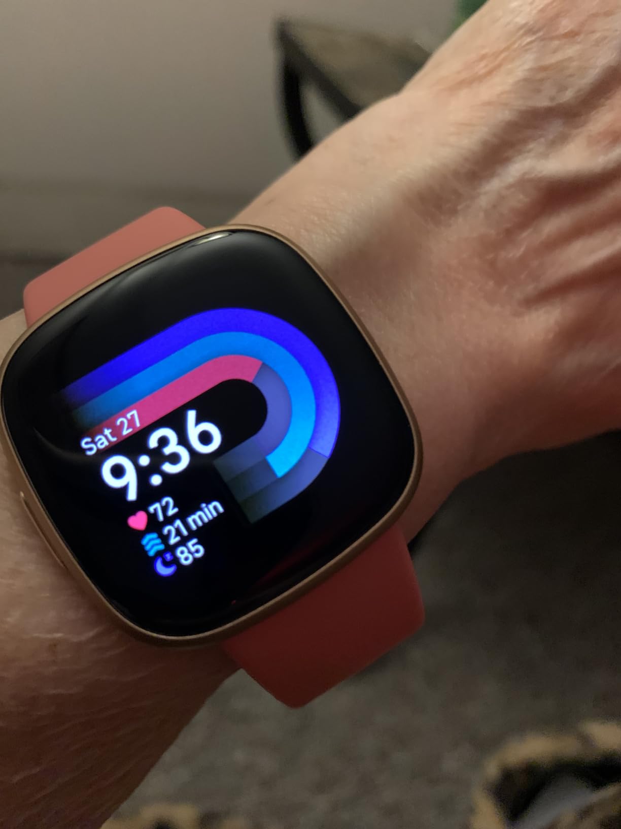 Google Fitbit Versa 4 Fitness Smartwatch, Waterfall Blue/Platinum | Daily Readiness, 3-month Google Health Premium Membership included, GPS, 40+ exercise modes, sleep tracking customer photo 1
