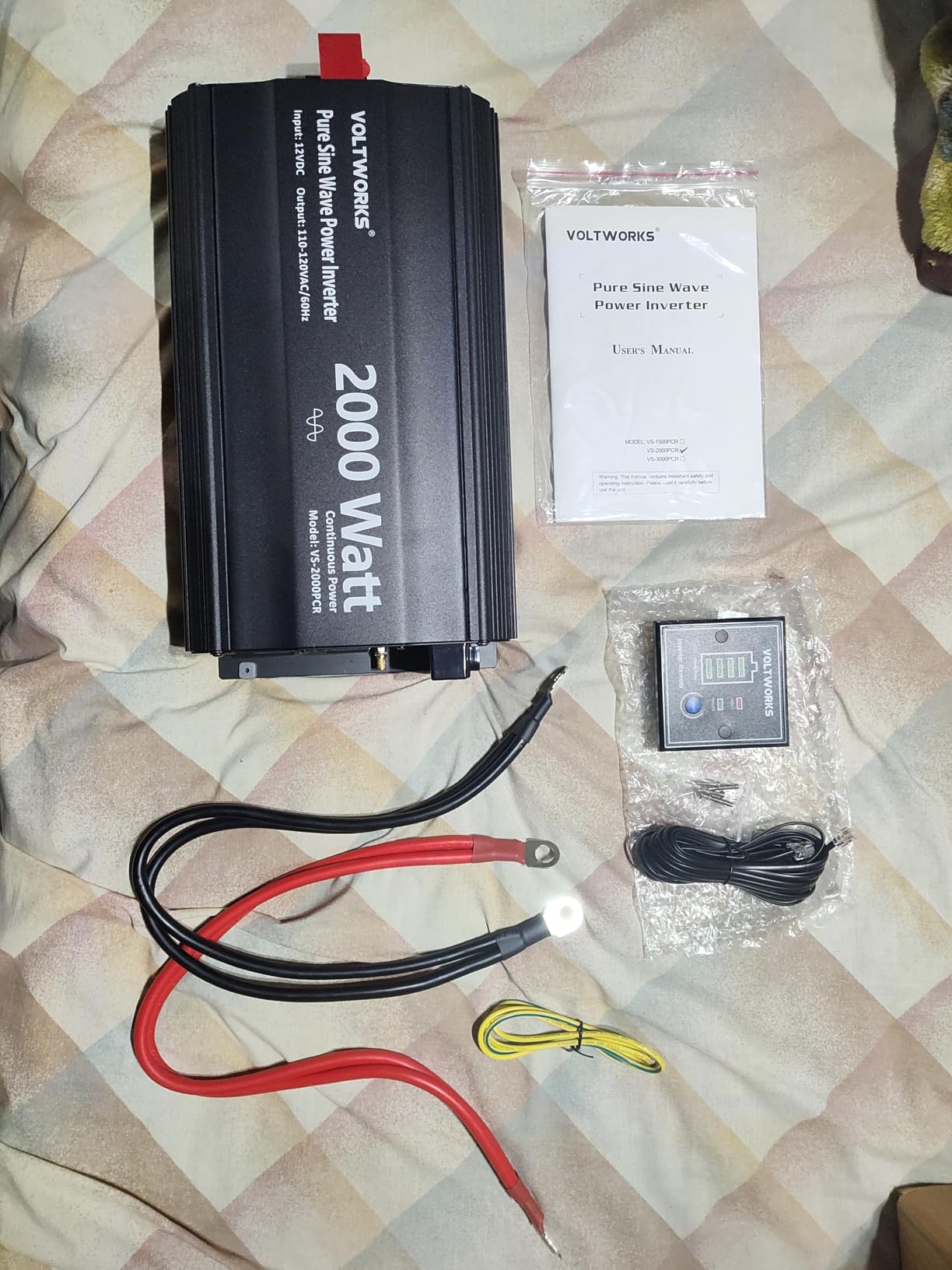 3000 Watt Pure Sine Wave Inverter 12V DC to 110V 120V AC VOLTWORKS | UL Fuses 3000W Power Inverter for Home RV Truck Off-Grid Solar with AC Hardwire 30A Compatible with Lithium Battery customer photo 1