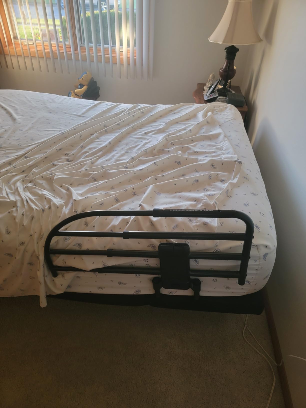 Able Life Click-N-Go Extendable Bed Rail for Wood Adjustable Bed Frames. Removable Bed Handle for Elderly Adults and Seniors, Fits King, Queen, Full, and Twin Beds, ASTM Safety Approved Bedrail customer photo 1