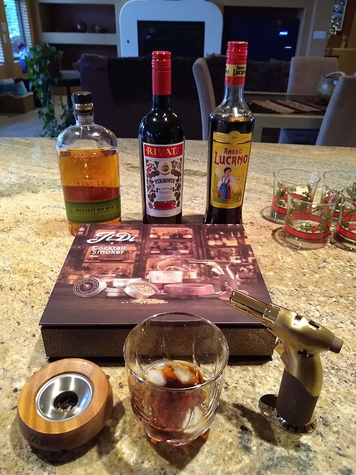Whiskey Smoker Kit with Torch & Wood Chips, Cocktail Smoker Kit, Old Fashioned Drink Smoker Kit, Bourbon Birthday, Upgrade Your Home Bar - Ideal Gifts for Men, Dad, Boyfriend (NO Butane) customer photo 2