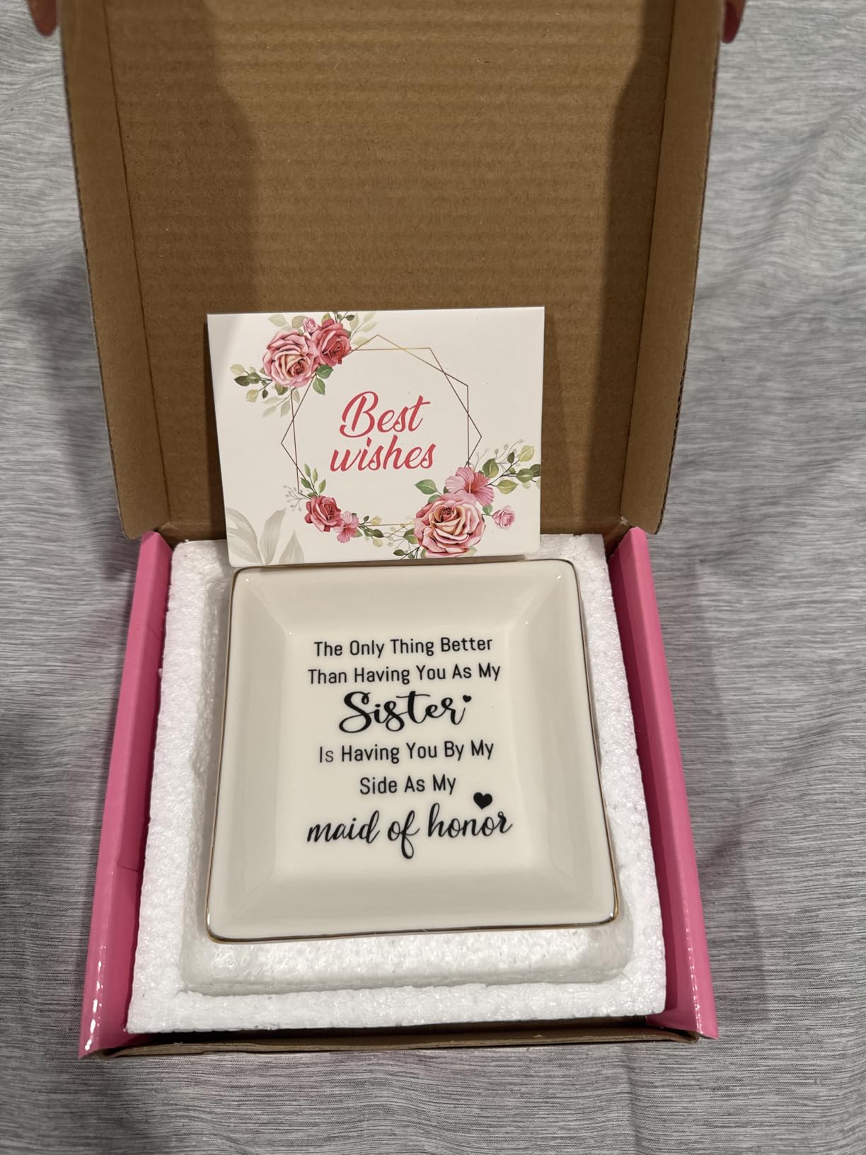 Piudee Friendship Gifts for Women Best Friend Jewelry Dish, Our Laughs are Limitless, Our Memories are Countless, Our Friendship is Endless Unique Gifts for Women customer photo 1