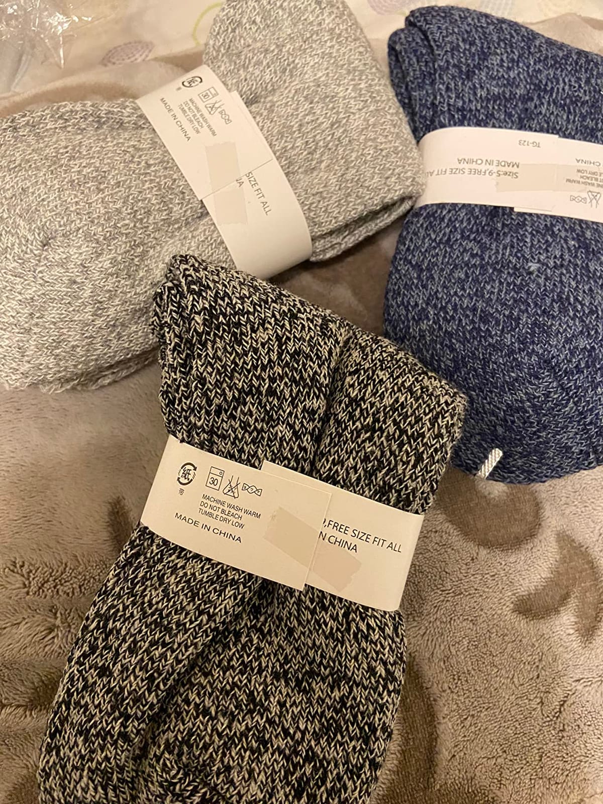 3Pack Mens Super Thick Wool Warm Socks Soft Casual Knit Winter Crew Socks customer photo 2