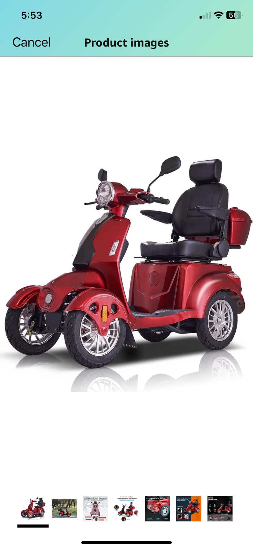 Heavy Duty 4 Wheel Mobility Scooters for Seniors & Adults 500lbs Capacity - Electric Powered Chair - 1000W All Terrain Fast Mobility Scooter for Travel w/Long Range Battery Remote Key customer photo 1