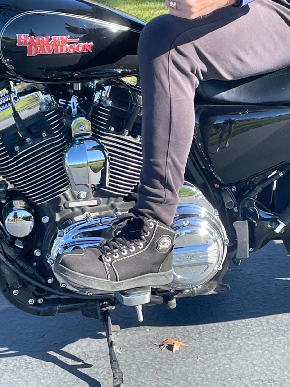 IRON JIA'S Motorcycle Shoes for Men & Women, CE Certified Riding Boots | Cordura Fabric, Breathable, Anti-Slip Sole, Ankle Protection, Shift Pad, Side Zipper, EN 13634:2017 Rated 1-2-2-1 customer photo 2