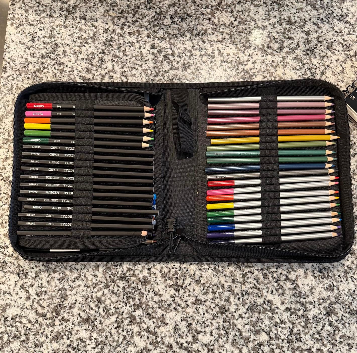 Caliart 176PCS Art Supplies Sketching Kit, 100 Sheets 3-Color Sketch Book | Graphite Colored Charcoal Watercolor & Metallic Pencils, Drawing Supplies Set Gifts for Adults Teens Girls Boys Kids customer photo 1