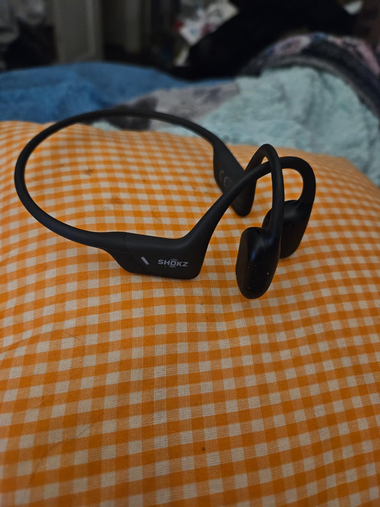 SHOKZ OpenRun Pro Mini - Premium Bone Conduction Open-Ear Bluetooth Sport Headphones - Sweat Resistant Wireless Earphones for Workouts and Running with Deep Base - Built-in Mic, with Headband customer photo 1