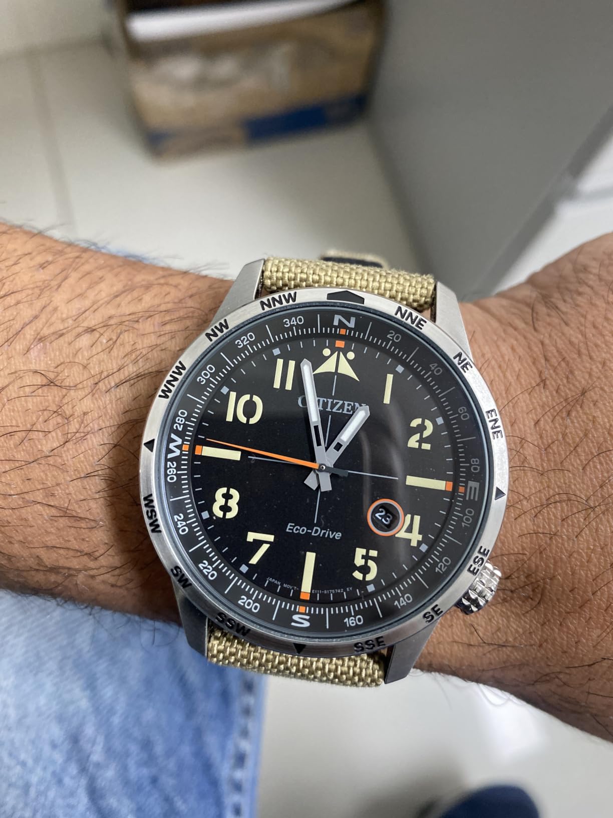 Citizen Men's Eco-Drive Weekender Avion Field Watch customer photo 2
