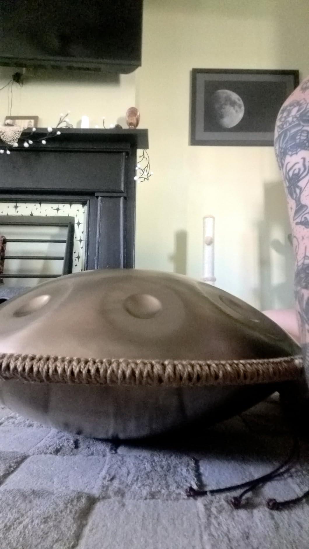 Handpan 432HZ,10 Sounds 22 Inches D Minor Handpan Drum,Premium Steel Hand Pan Instrument for Adults,Classic Black customer photo 1