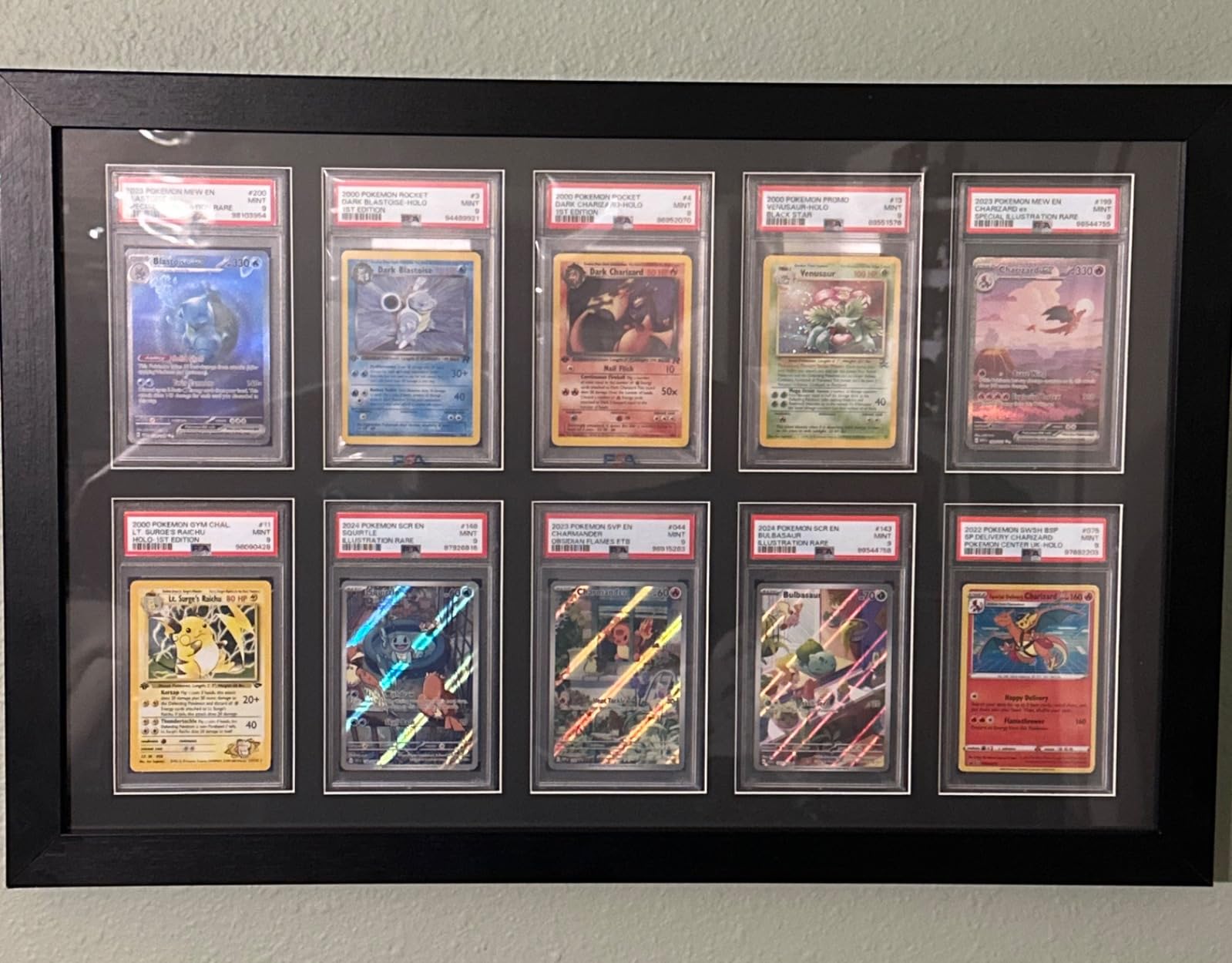 Bivitre Graded Card Display Frame - Compatible with PSA, CGC and TAG Slabs | Wall-Mount Trading Card Display Case for Sports Cards, Pokemon, and MTG customer photo 2