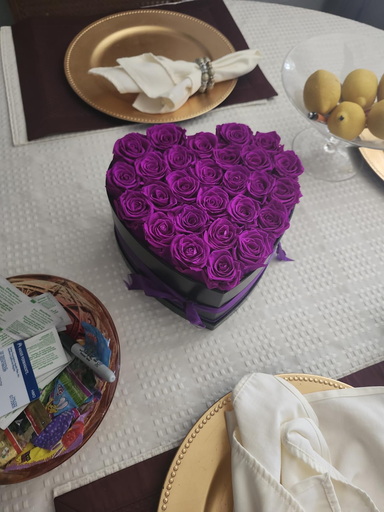 GLAMOUR BOUTIQUE Preserved Flowers, 16 Forever Red Roses in Heart Gift Box | Unique floral present for women, anniversary gifts for her, mom or wife, cute birthday idea, will you be my girlfriend box customer photo 2