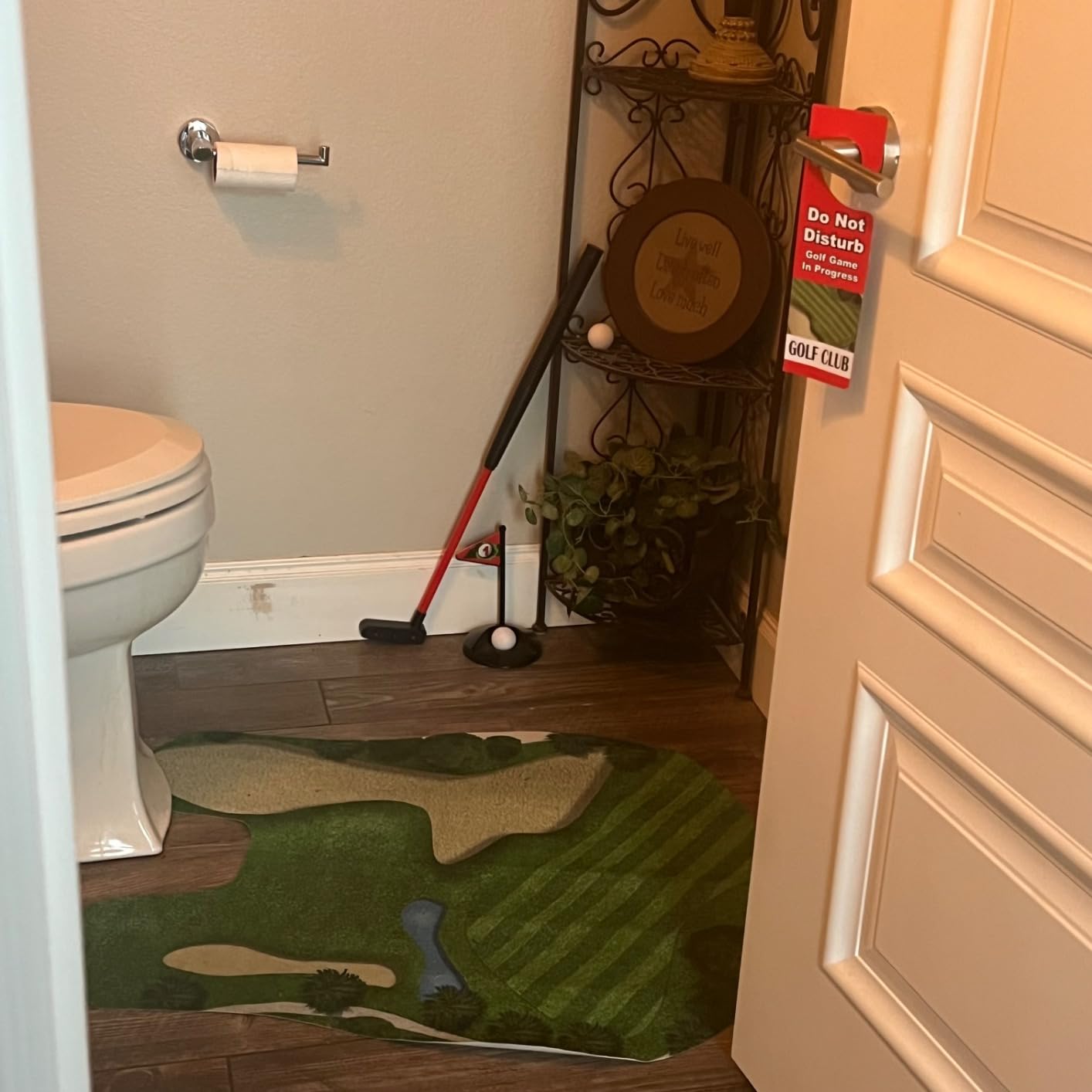 GOODLYSPORTS Toilet Golf Gag Gifts for Men, White Elephant Gifts for Adults - Funny Dad Gifts, Mini Golf Daddy Game customer photo 1