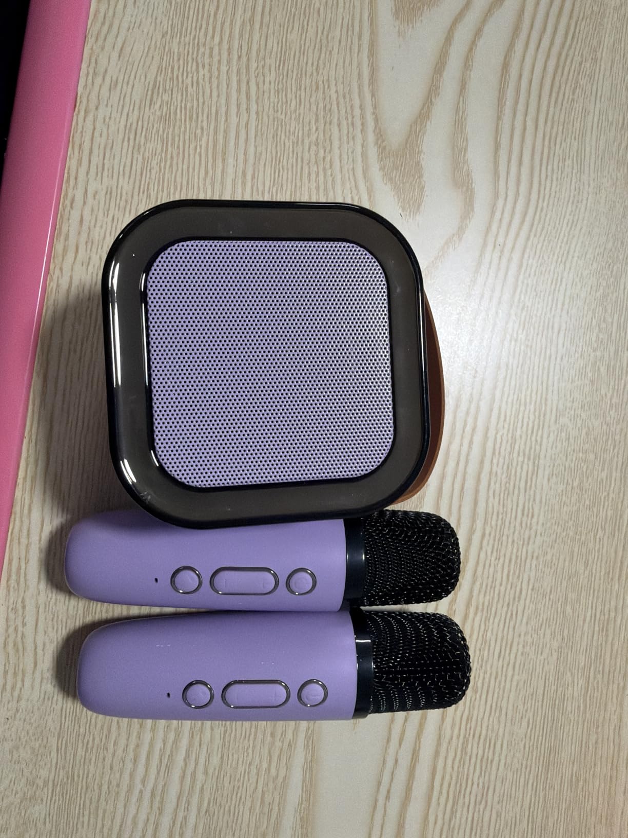 YLL Karaoke Machine for Kids Adults,Birthday Gifts for Girls 3-12 Years Old | 2 Rechargeable Wireless Mics, 5 Magic Voices, Mini Portable Bluetooth Speaker, Home Party Singing Toys Ages 4-12 customer photo 1