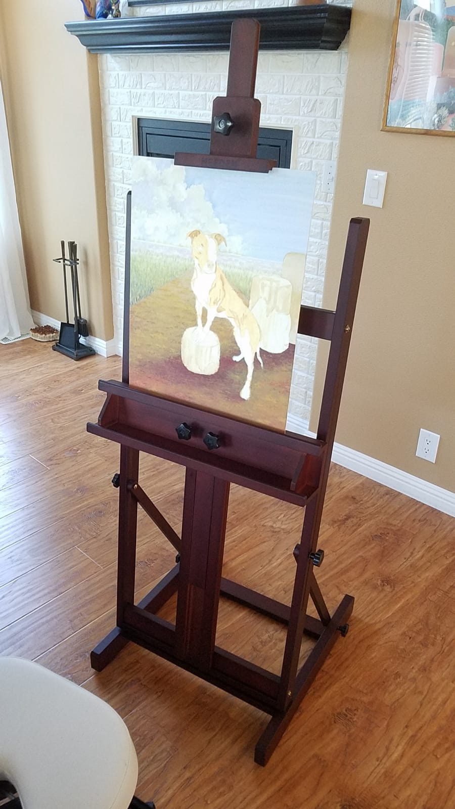 MEEDEN Heavy Duty H-Frame Easel: Solid Beech Wood Artist Easel for Painting | Adjustable 53