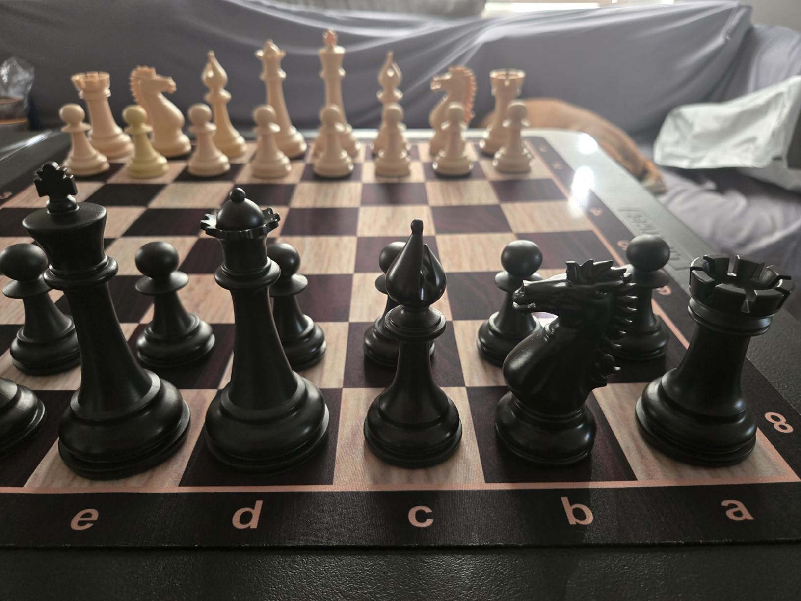 Best Chess Set Ever 4X Professional Chess Set with Weighted Staunton Pieces | 20x20 double-sided silicone board, 4X weighted pieces, 32-page strategy guide and storage bag customer photo 2