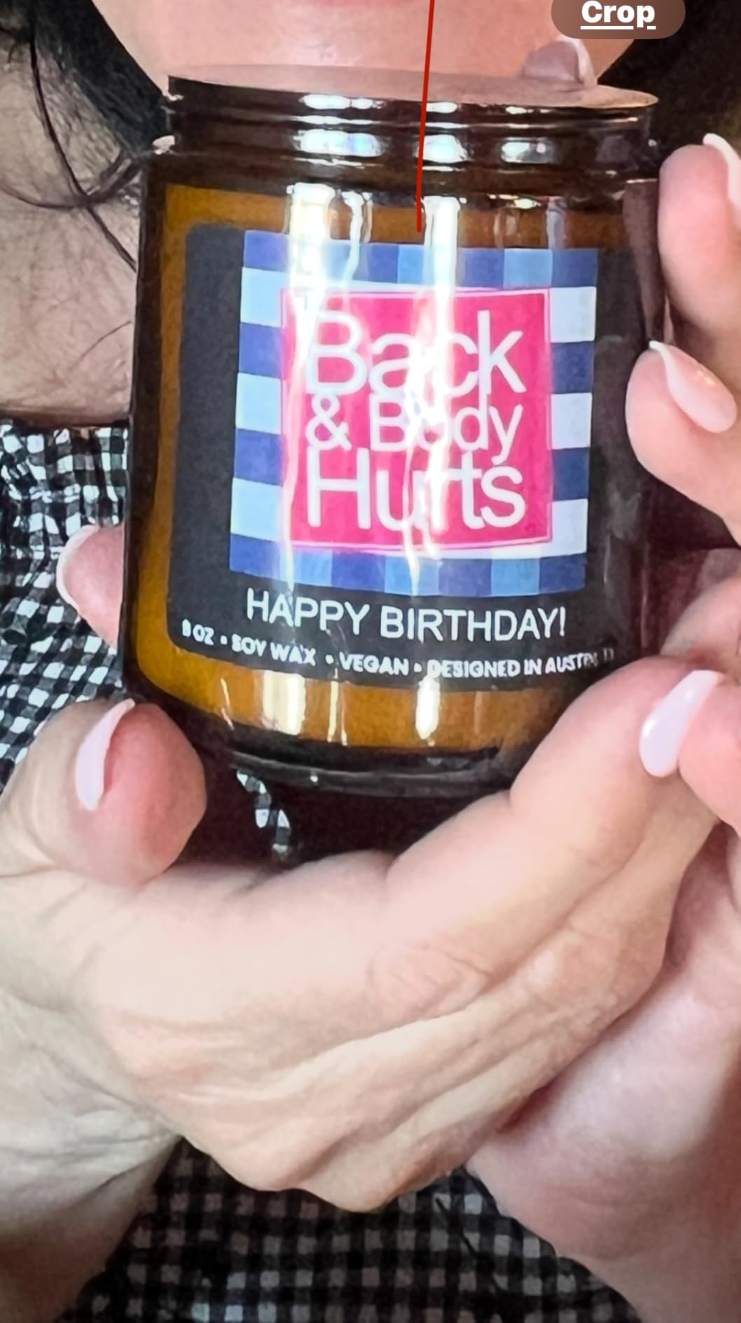 Funny Happy Birthday Candle, Unique Happy Birthday Gifts for Women and Men, Fun Gift Ideas for 30th, 40th, 50th and 60th Birthdays, Back and Body Hurts Candle, Long-Lasting Scent, Gift-Ready customer photo 1