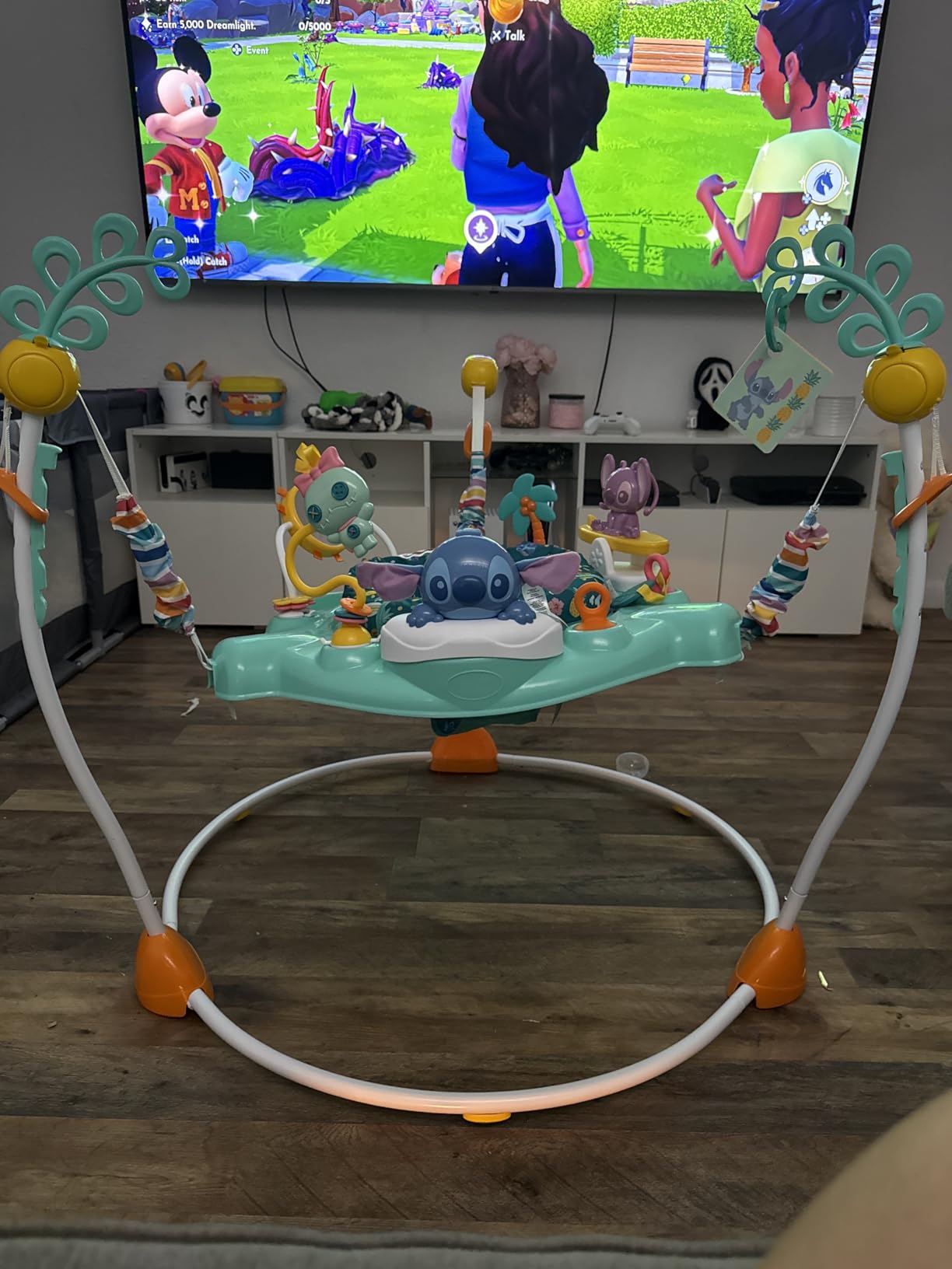 Bright Starts Disney Baby Minnie Mouse Forever Besties Baby Activity Center Jumper with 10 Toys, Lights & Sounds, 360-Degree Seat, 6-12 Months (Pink) customer photo 2