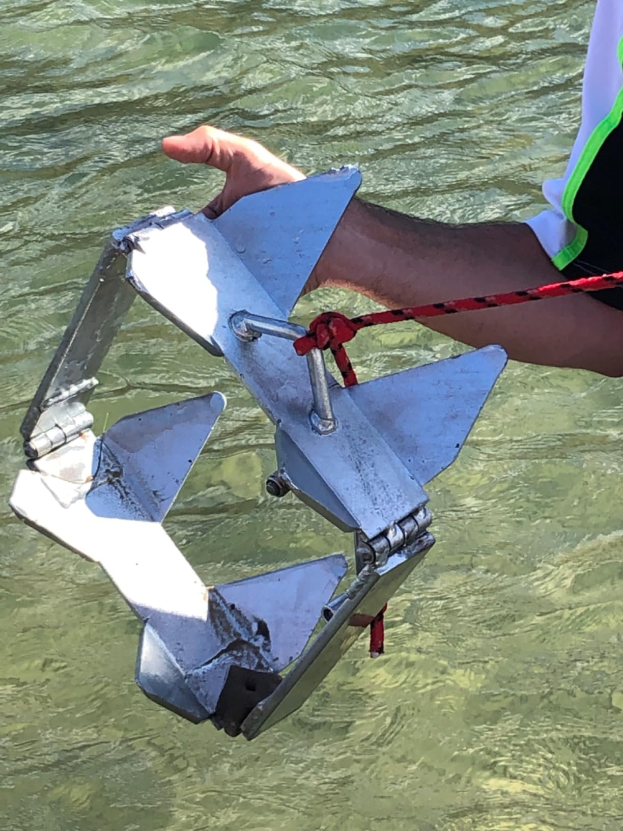Box Anchor for Boats, Folding Boat Anchor Hot Dip Galvanized, Double Sided | Slide Anchor for Pontoon Fishing and Cabin Cruiser, Multiple Sizes, Better Boat customer photo 2