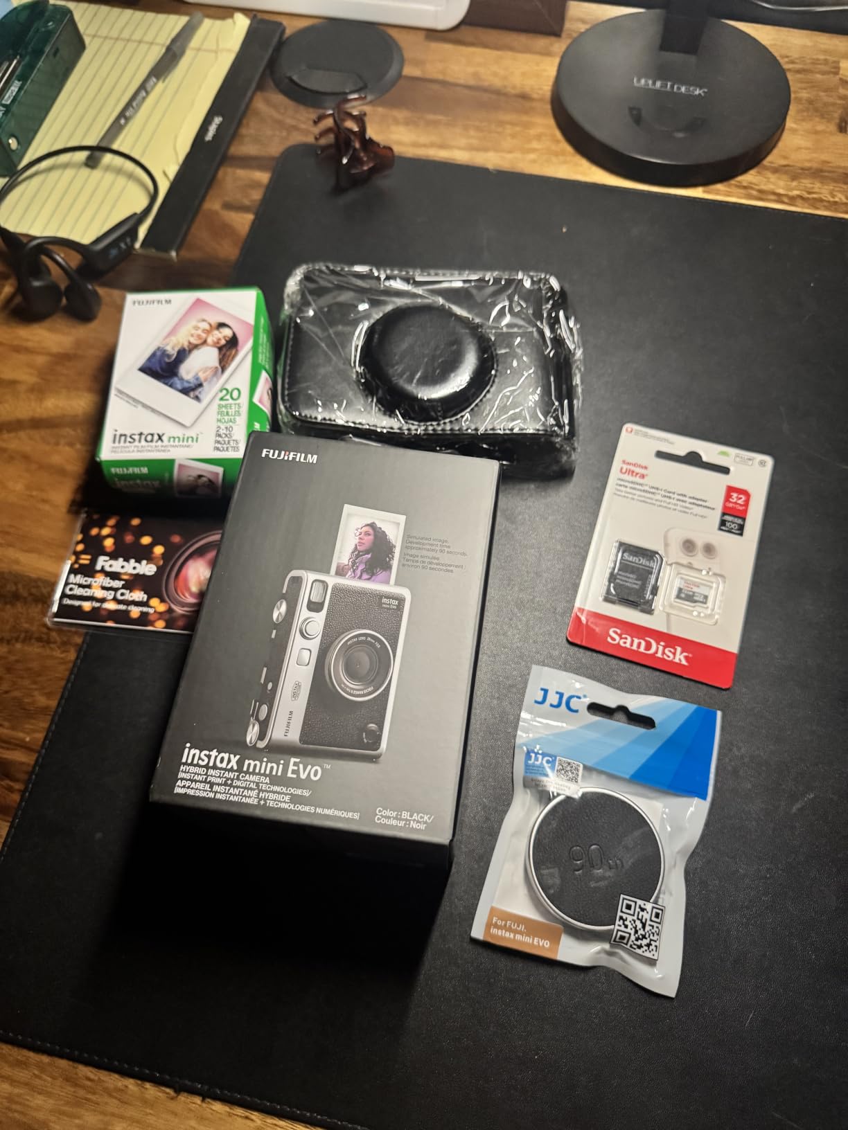 Fujifilm Instax Mini EVO Hybrid Black Instant Camera | Instax Mini Twin Pack Instant Film | 32GB microSD Card with Adapter | Black Camera Case customer photo 2