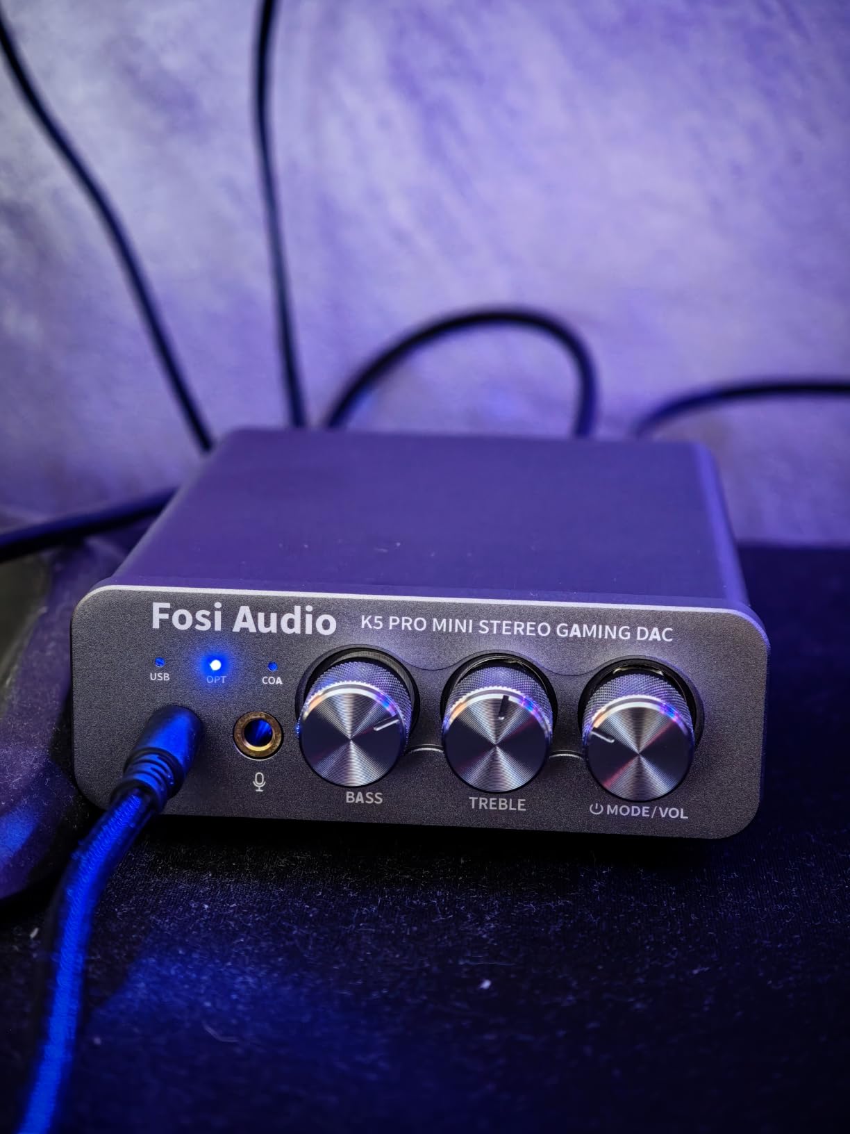 Fosi Audio K5 Pro Gaming DAC Headphone Amplifier Mini Hi-Fi Stereo Digital-to-Analog Audio Converter USB Type C/Optical/Coaxial to RCA/3.5MM AUX for PS5/PC/MAC/Computer customer photo 1