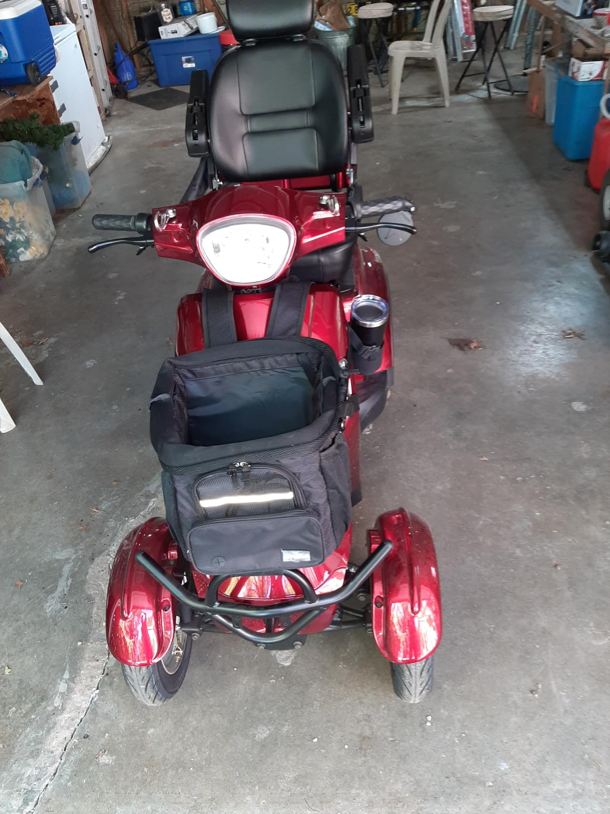 Mobility Scooters for Seniors & Adults 500lbs Capacity - 800W All Terrain Electric Powered Mobility Cart - Heavy Duty Mobility Scooter for Elderly w/Charger Remote Keys (Red) customer photo 2