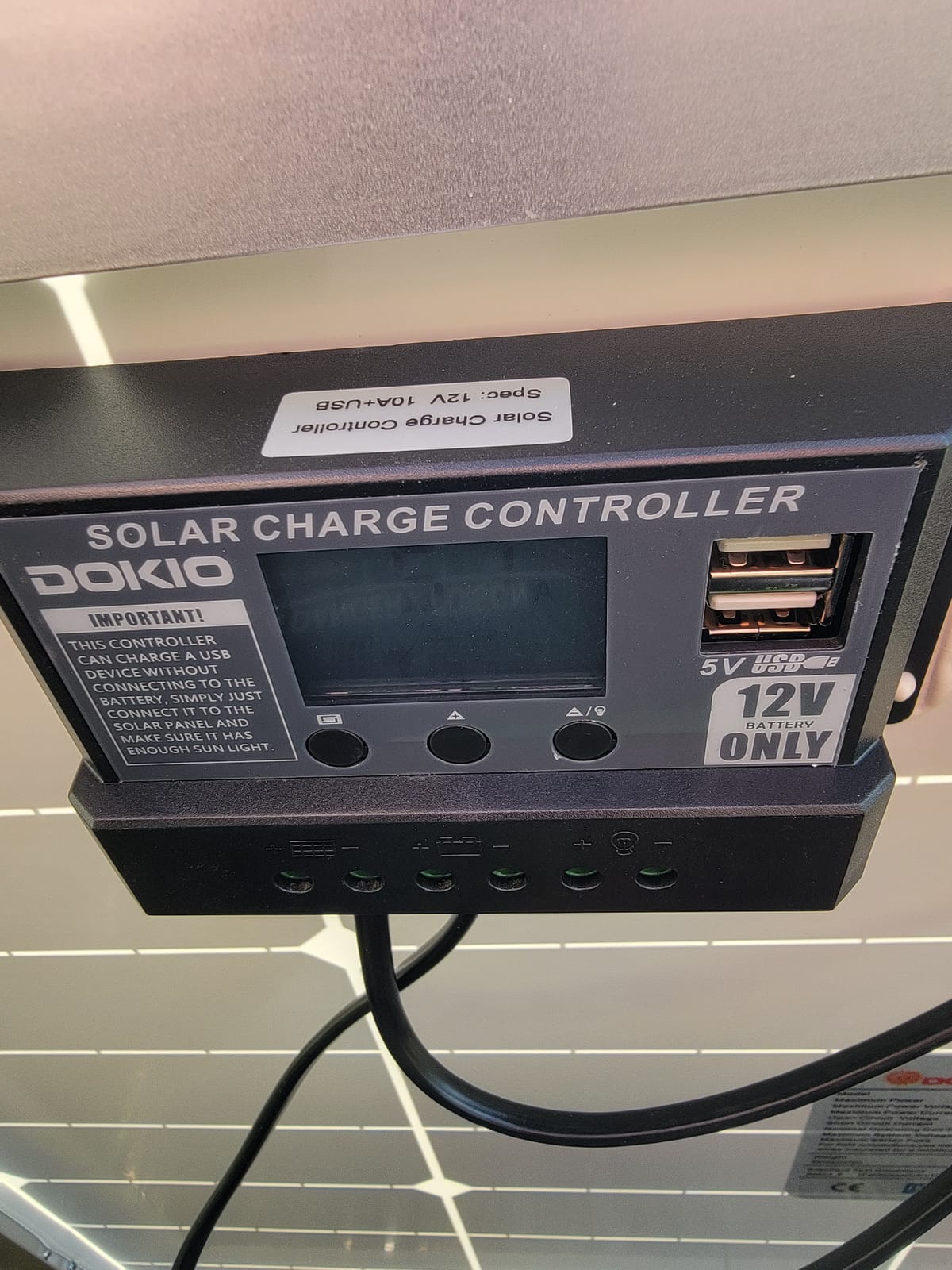 DOKIO 200W Foldable Solar Panel Suitcase with Charge Controller, Gray | Folds to 30 x 26 in and weighs 26 lb; for 12V batteries, power stations, RVs, boats, camping, and emergencies customer photo 2