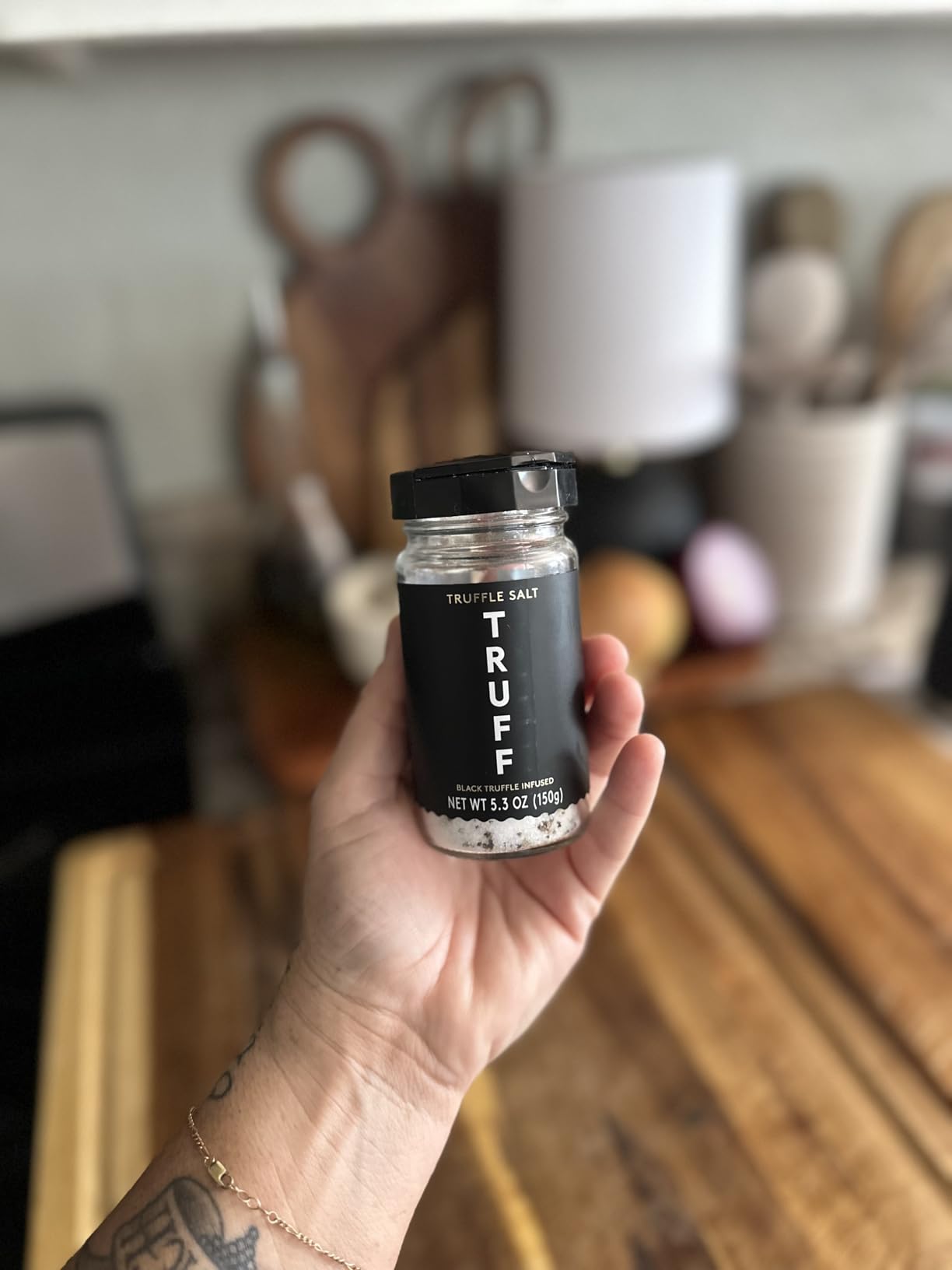 TRUFF Black Truffle Salt, 5.3 oz | Fine and Coarse Sea Salt, Dried Black Summer Truffles, Specialty Seasoning, For the Finest Steaks or Everyday Popcorn customer photo 2