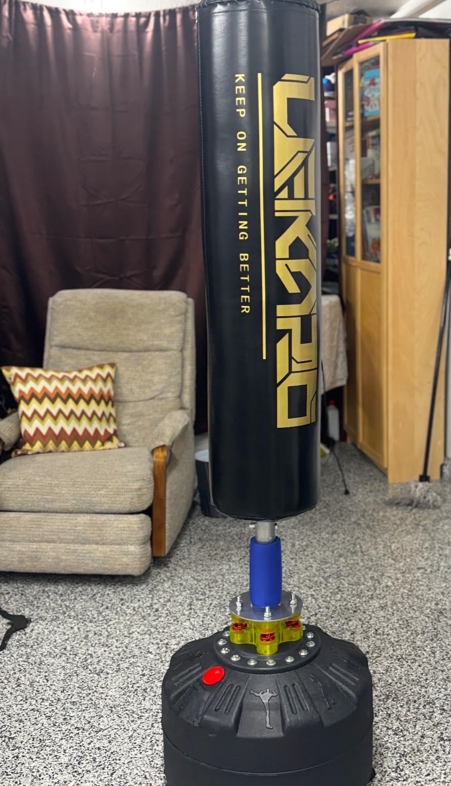LEKÄRO Freestanding Punching Bag with Boxing Gloves, Heavy Boxing Bag with Stand for Adult Kids, Standing Kickboxing Bag customer photo 1