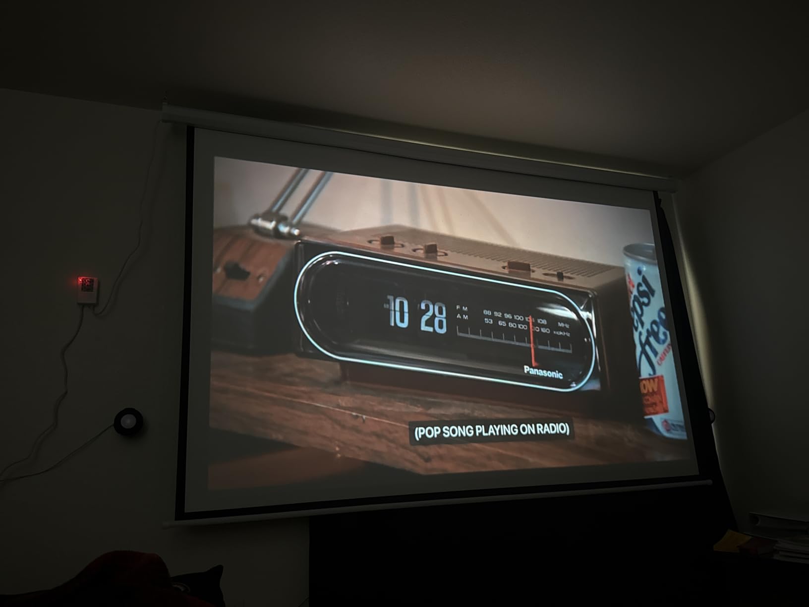 DINAH 120 Inch Electric Projector Screen with Remote | Automatic Air Indoor Drop Down, Motorized, 4K 3D HD Projection, For Movies customer photo 1