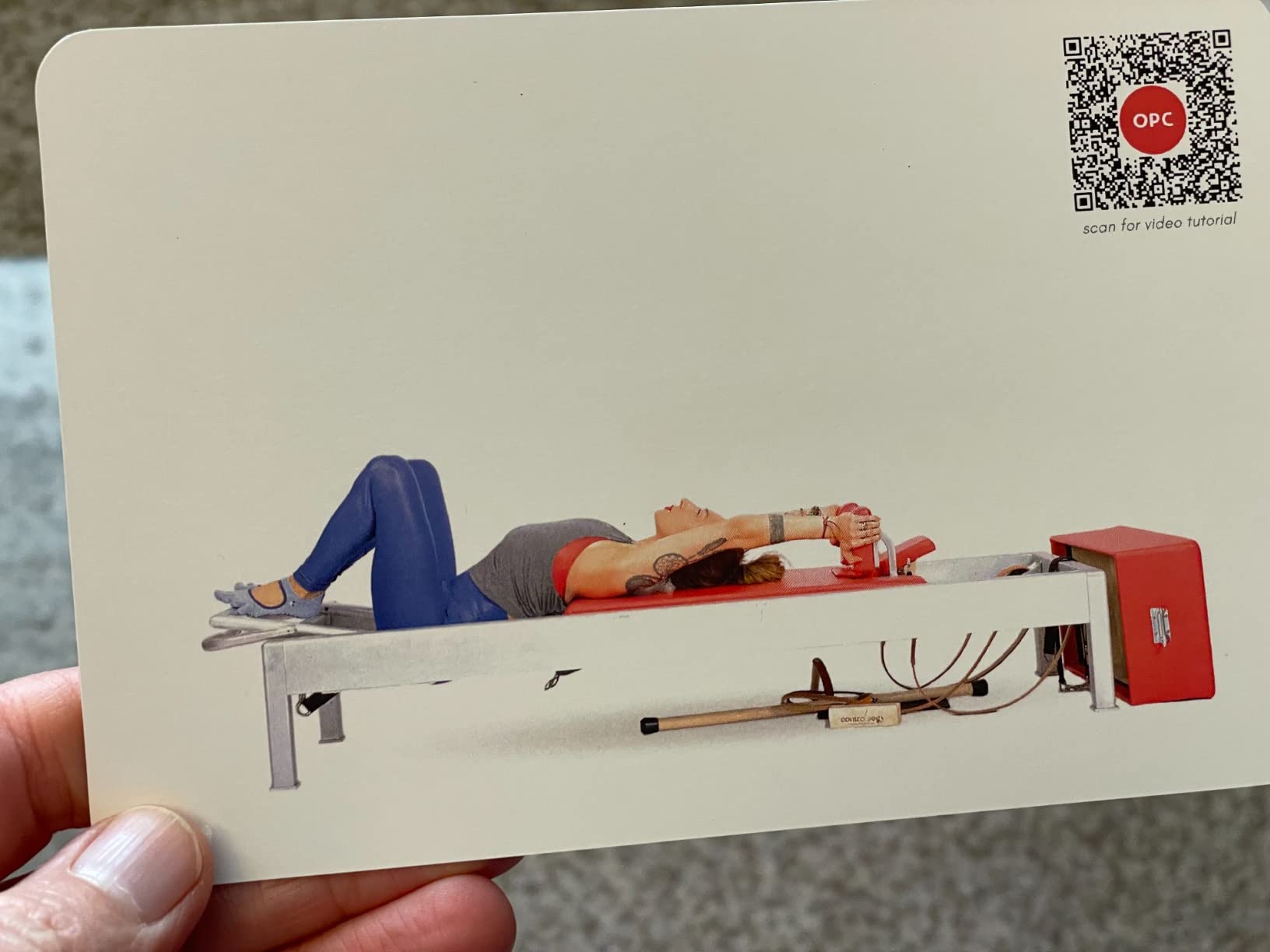 OnlinePilatesClasses Pilates Cadillac Tower Reformer Deck with Video Tutorials, Fitness Flash Cards with 110 All-Levels Cards Set for Home Gym Exercise, Reformer Not Included customer photo 1