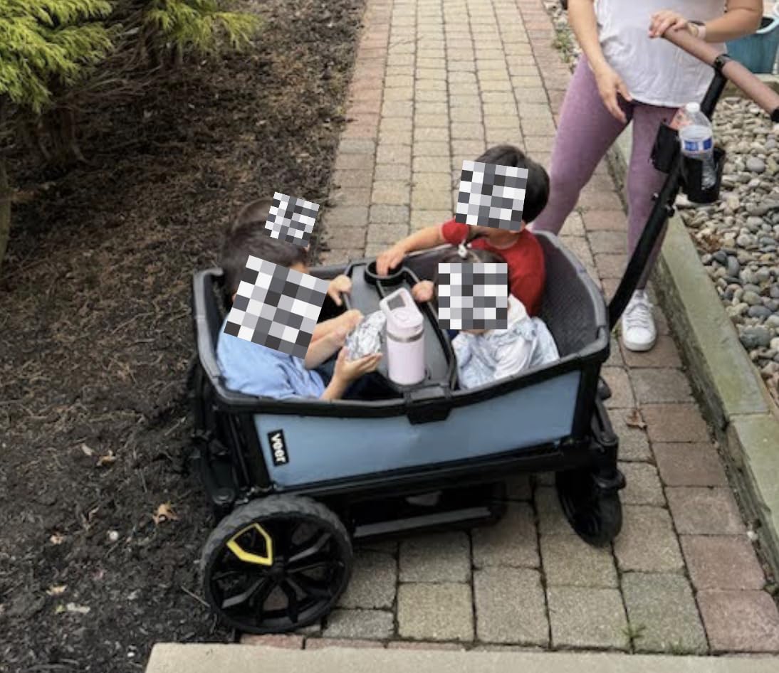 Veer All-Terrain Cruiser XL | Premium Off-Road Wagon Stroller for Babies, Toddlers, and Kids | Push/Pull/Push-Along Steering for Uneven Terrain | JPMA Certified | Lightweight and Collapsible | 4 Seats customer photo 2