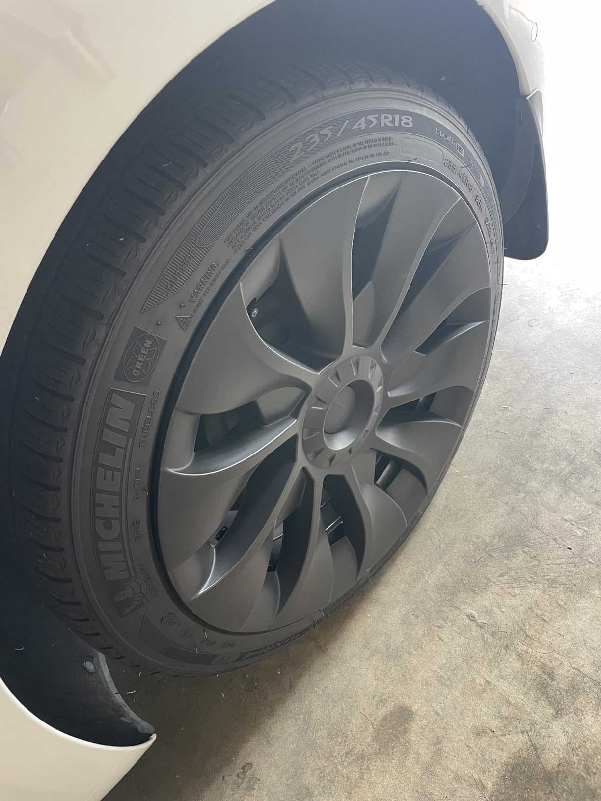 KAVANIC Wheel Covers Fits for Tesla Model 3 Hubcap 18 Inch 2017-2023, 4 PCS | Uberturbine Style for 2017-2023 Model 3 Aero Wheel Cover (RWD/AWD), Matte Black Long Range Symmetry Design customer photo 1