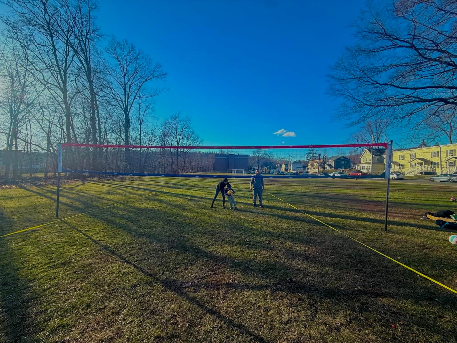 Professional Volleyball Net Set Heavy Duty for Outdoor Backyard Portable with Aluminum Adjustable Height Scoring Poles, Regulation Nets System for Tournament, Grass customer photo 1