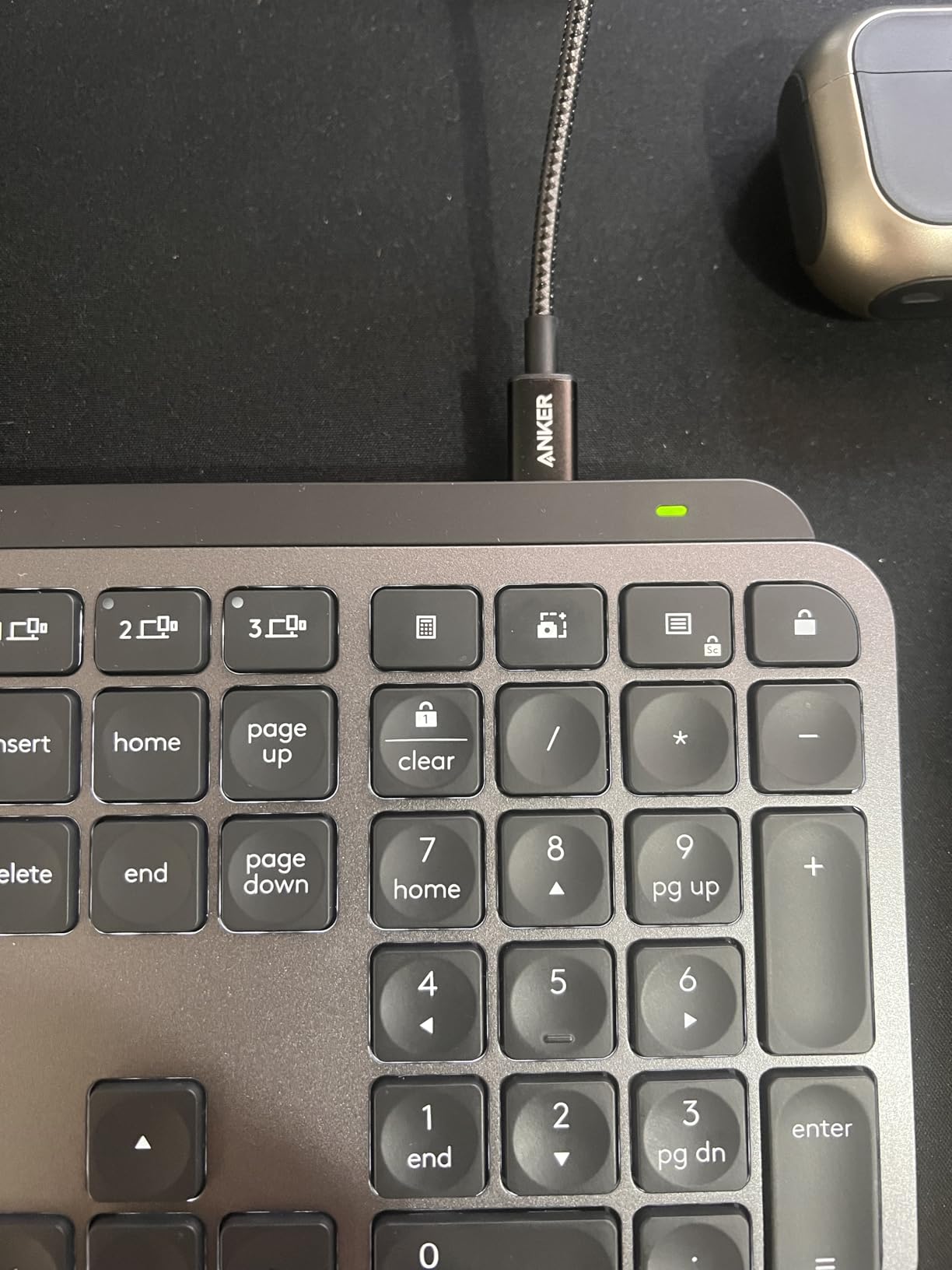 Logitech MX Keys S Wireless Keyboard Low Profile Fluid Precise - Graphite | USB-C rechargeable, 10 days battery, Pairs 3 devices, Smart backlit keys adapt to environment, Logi Bolt USB receiver customer photo 2
