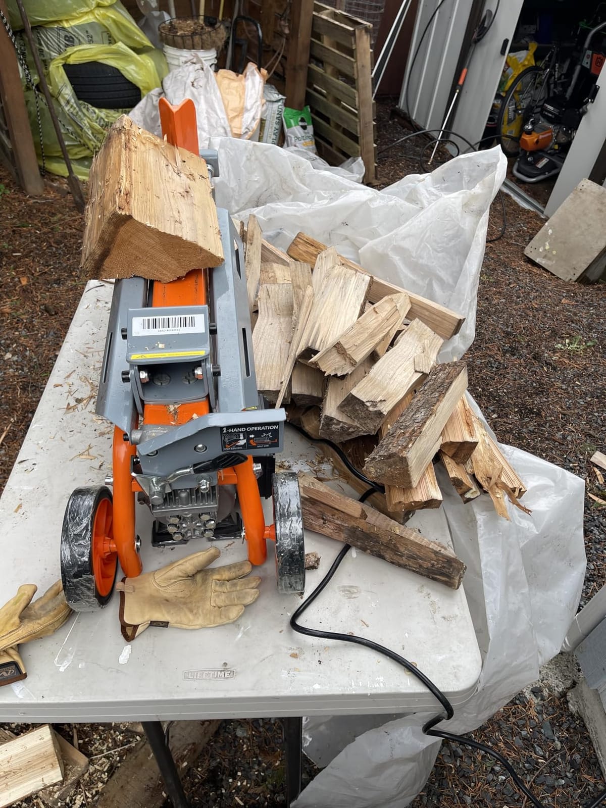YARDMAX YS0650 6.5 Ton Electric Log Splitter customer photo 1