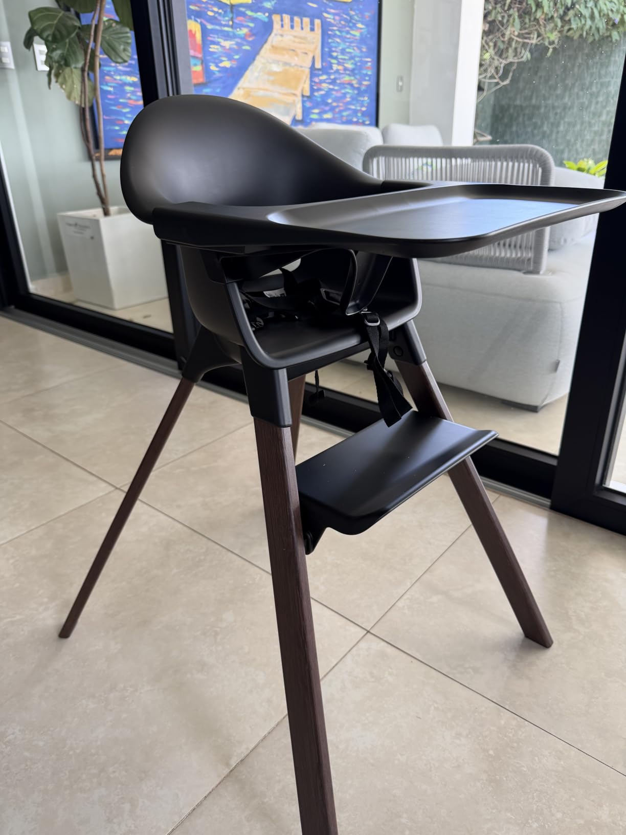 Stokke Clikk High Chair, White - All-in-One High Chair with Tray + Harness - Light, Durable & Travel Friendly - Ergonomic with Adjustable Features - Best for 6-36 Months or Up to 33 lbs customer photo 1