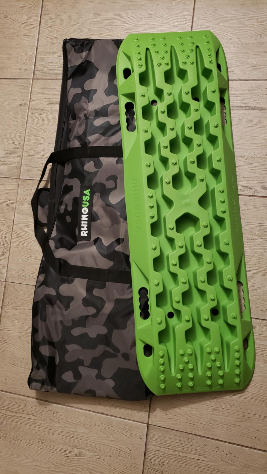 Rhino USA Off-Road Traction Boards (2-Pack) - Sand, Mud & Snow (Red) | Mountable Tire Traction Mats/Recovery Boards for 4x4 Vehicles. Heavy Duty Zipper Bag & Leashes Included customer photo 1
