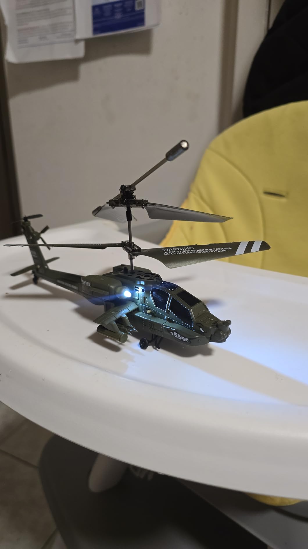 SYMA S51H RC Helicopter for Kids, Military Remote Control Helicopter | One-key Takeoff/Landing, LED Lights, Low-battery Alerts for Beginner Indoor Flying, Patrol Missions and Target Landing Play customer photo 1
