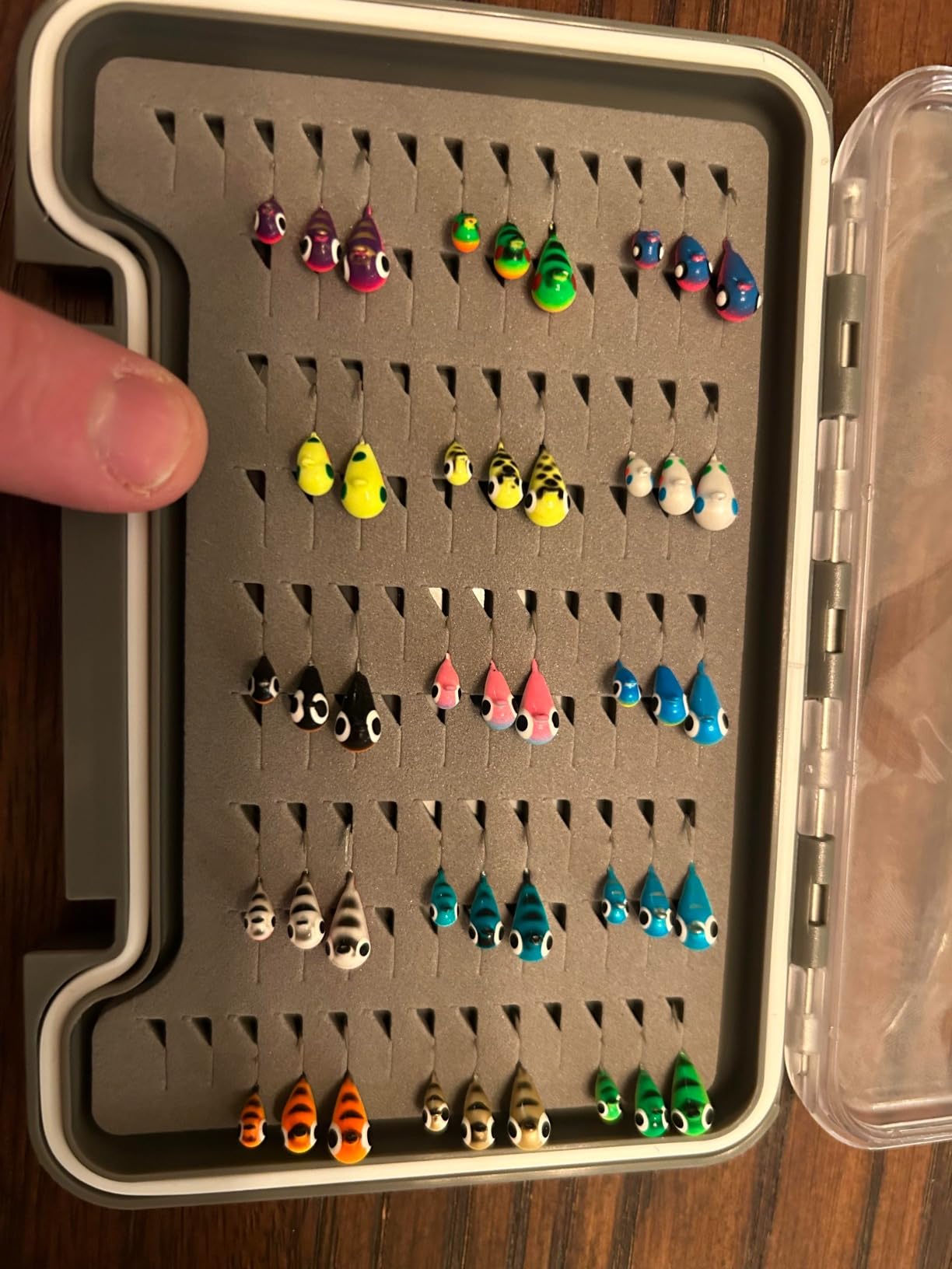 Tungsten Ice Fishing Jigs Kit - 15/21/45pcs Effective Glow Lures for Crappie, Panfish, Walleye customer photo 1