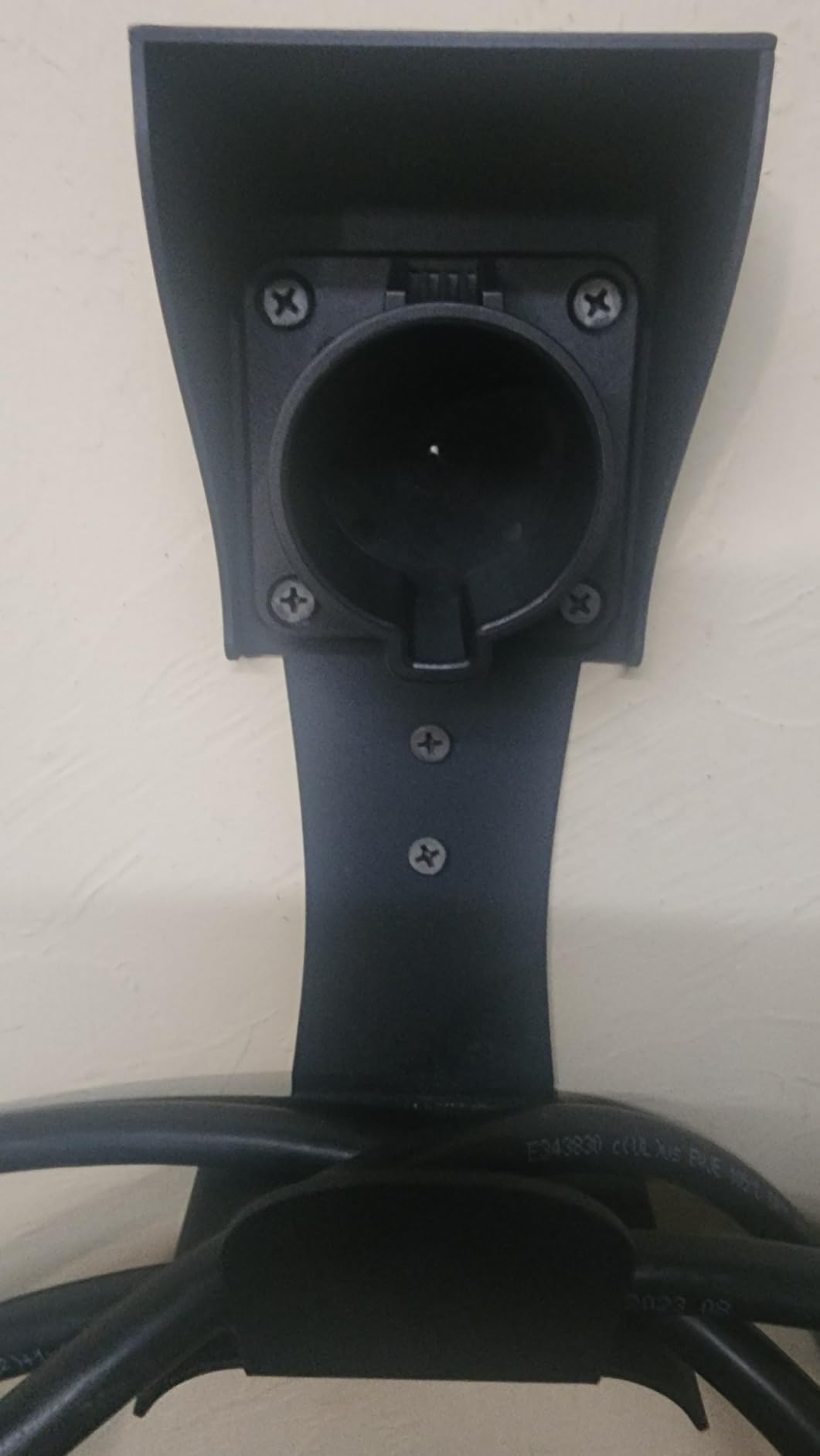 EV Charger Holder Wall Mount J1772 Holder, No Cable Cutting, Outdoor/Indoor, EV Cable Holder and Electric Car Plug Nozzle Holster Dock Combination for SAE J1772 Connector customer photo 1