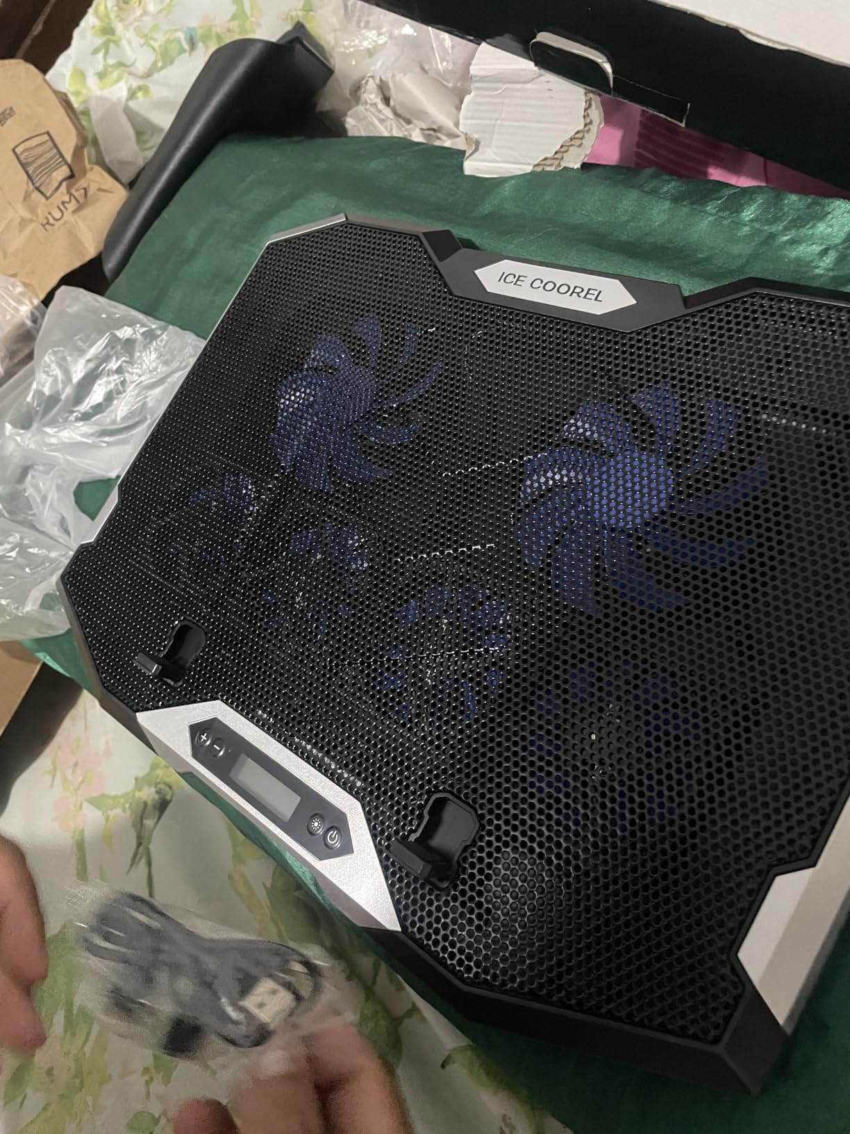 ICE COOREL Gaming Laptop Cooling Pad with 8 Cooling Fans, RGB Cooling Pad customer photo 1