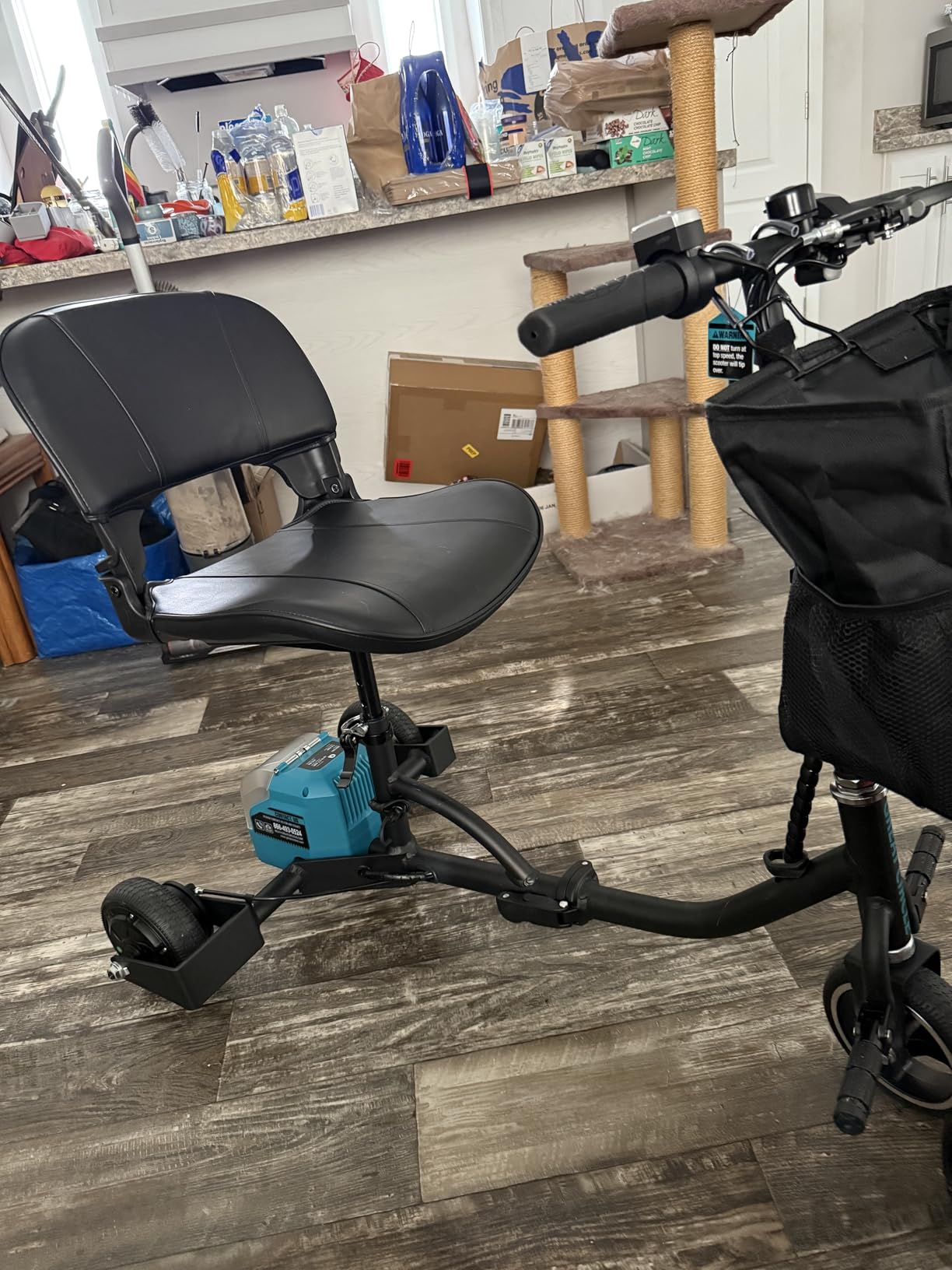 G Mobility Scooter - 3 Wheels, 35 lb Folding Aluminum Frame, Anti-Tip Footrests, Includes (1) 48V 2Ah Li-Ion Battery and Charger, Supports 275 lbs, Airline Friendly customer photo 1