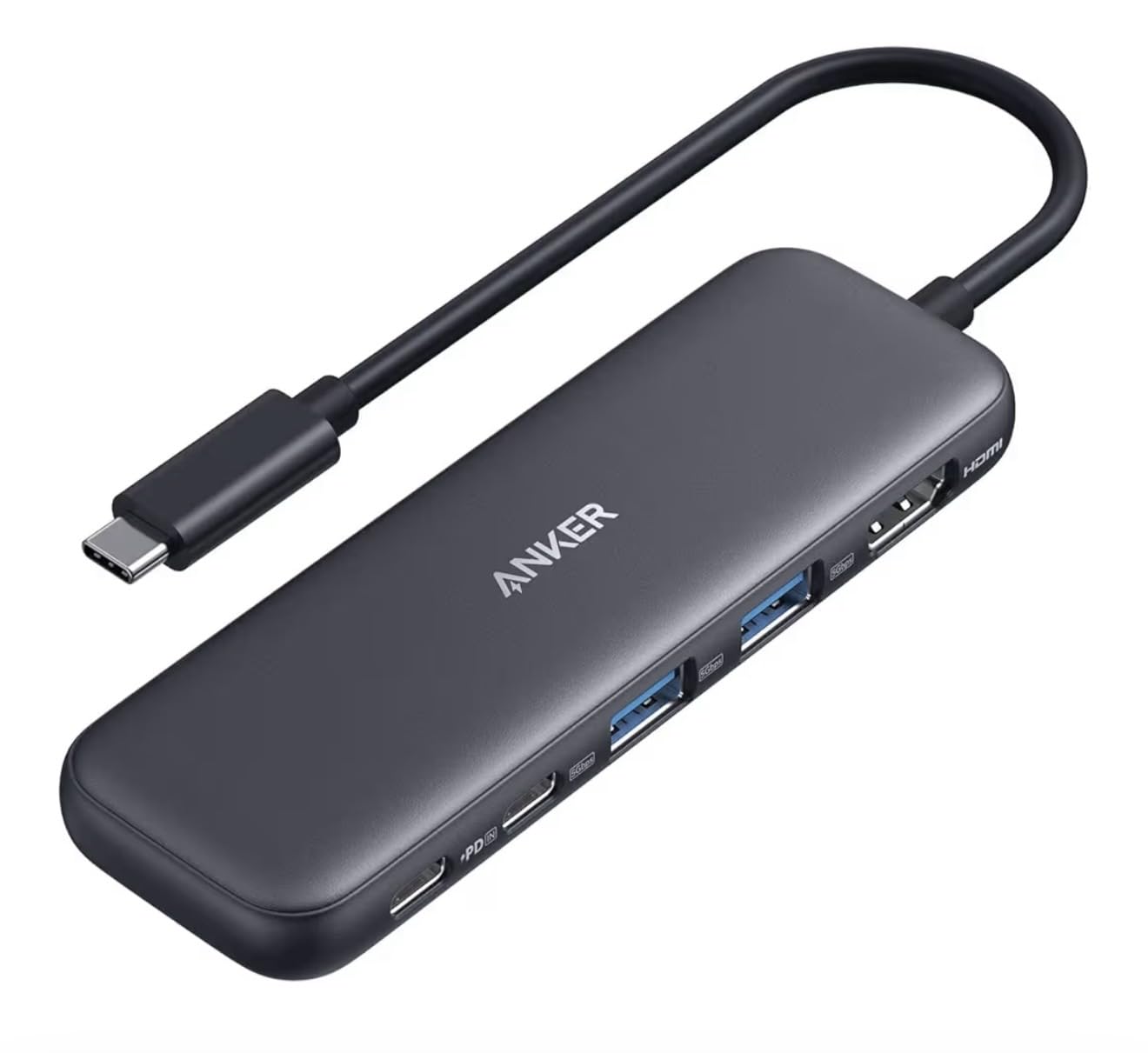 Anker USB C Hub, 5-in-1 USBC to HDMI Splitter with 4K Display | 85W Max PD, 1 Powered USB-C 5Gbps & 2 Powered USB-A 3.0 5Gbps Data Ports, for MacBook Pro, MacBook Air, Dell and More (Black) customer photo 1