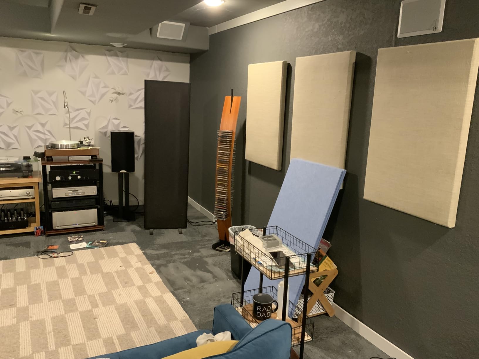 Acoustic Panels, 4 Pack ROOM KIT, Large, 46 inch x 23 inch, Natural customer photo 1