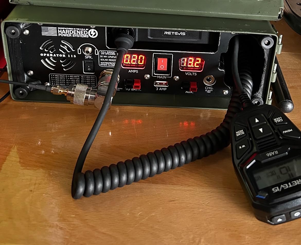 Retevis RA86 GMRS Mobile Radio, GMRS Radio with Gain Antenna | Update Chirp, Cigarette Lighter Plug, NOAA, Dual Speakers, Repeater Channels, Long Range Two Way Radio for Offroad, Truck, RV customer photo 1