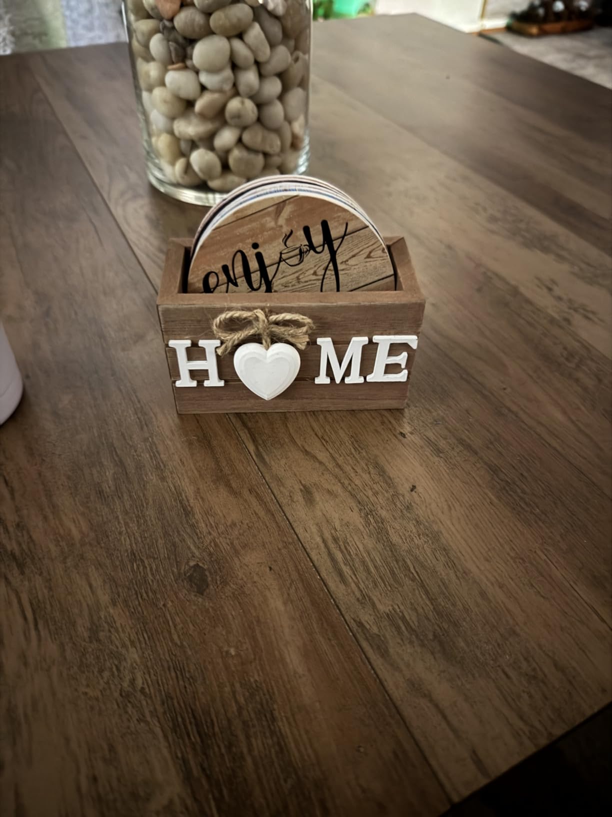 Queekay House Warming Gifts New Home Farmhouse Coasters Set of 6, Mixed customer photo 2