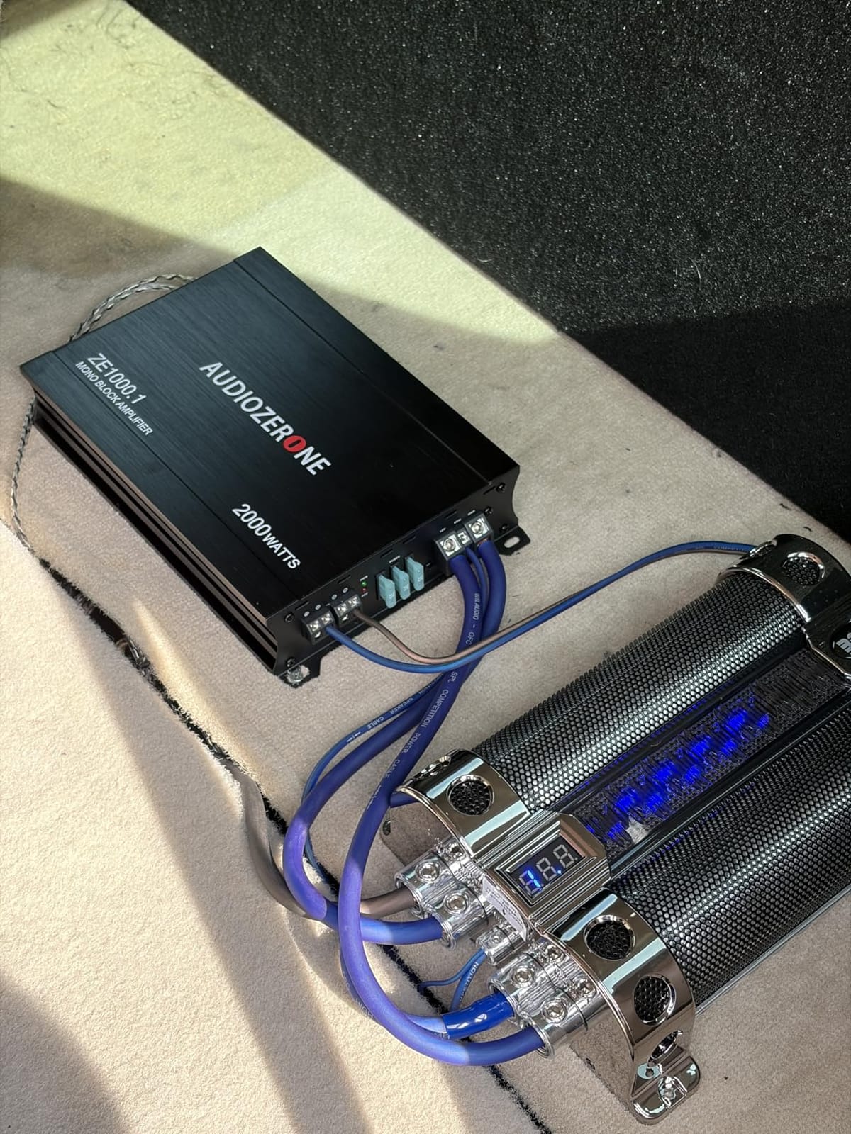 AUDIOZERONE Car Audio Amplifier ZE1000.1 2000W Monoblock Class D MOSFET Subwoofer Audio, 1-4 Ohm Stable, Low Pass Crossover, Mosfet Power Supply, Stereo customer photo 2
