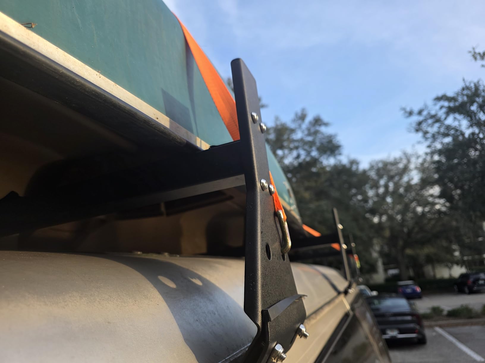 CIRONBOW Universal Roof Ladder Rack for Van, Roof Rack for Minivan/Panel Van, Adjustable Length 57'-65', 3 Bars-Fit Chevy Express Vans 1996-Up, 800LB Load-Capacity, Gutter Clamp Type, Matte Coating Black customer photo 1