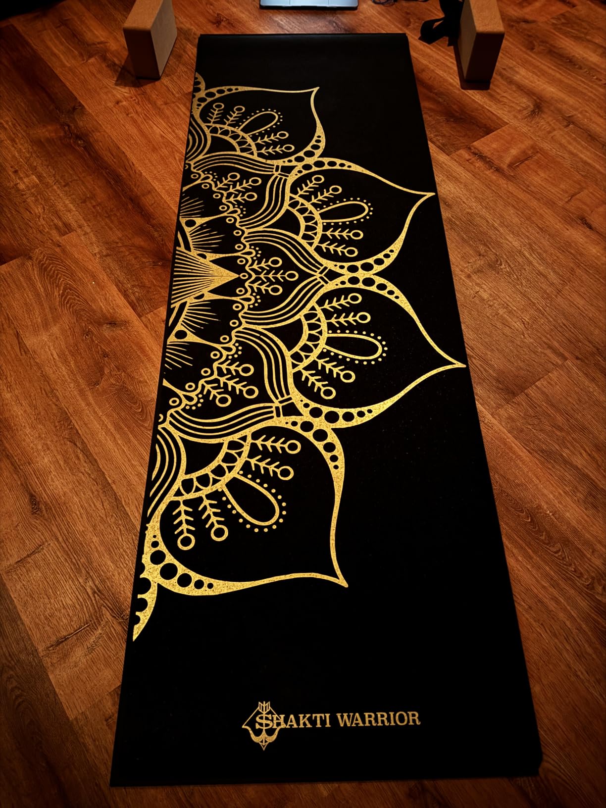 Shakti Warrior Cork Yoga Mat, Non Slip, 72 x 24 Inch, 3mm Thick | Artist-designed premium eco-friendly cork yoga mat with a non-slip, non-toxic surface for regular yoga, hot yoga and Pilates. customer photo 1