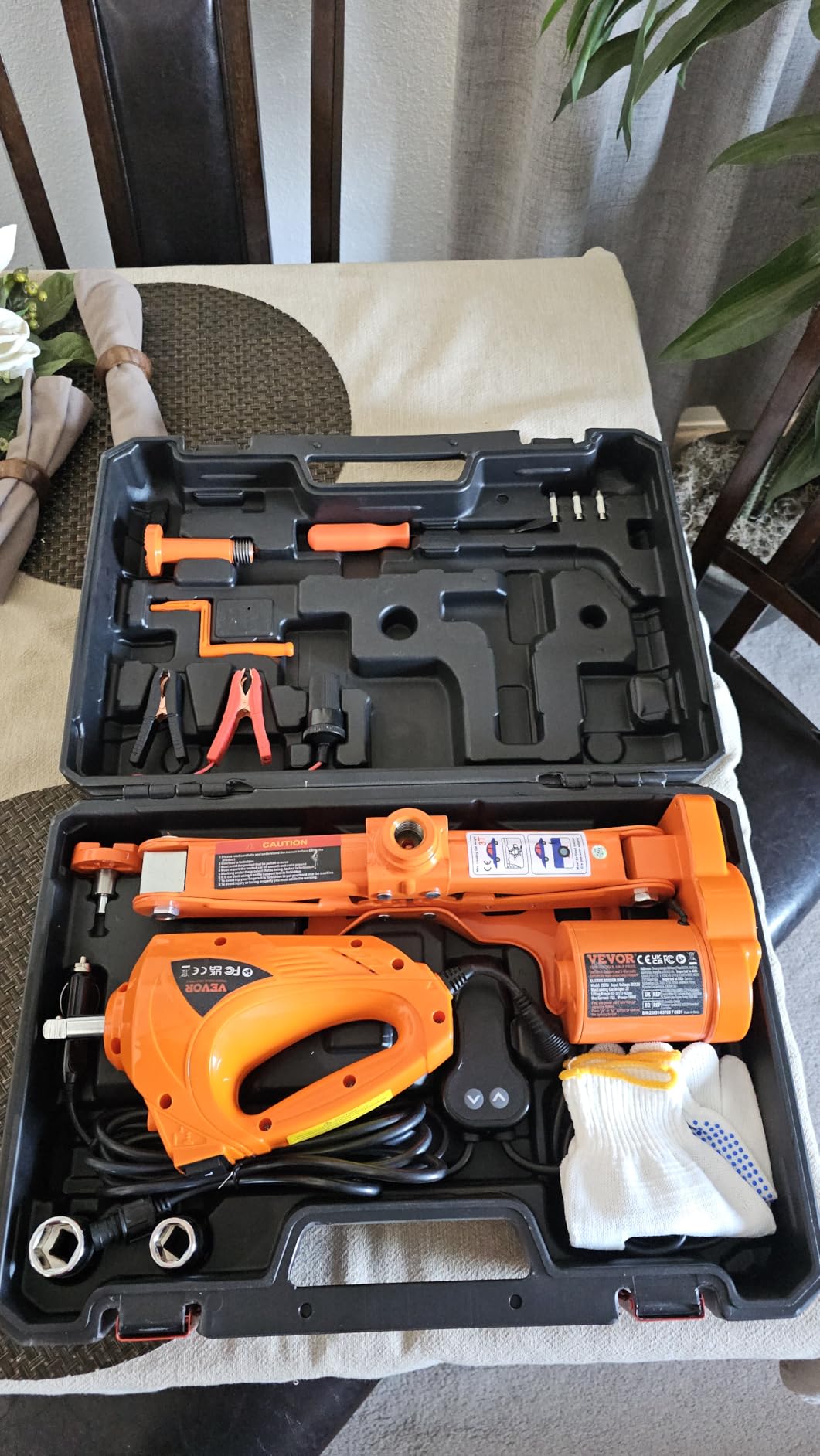 VEVOR Electric Car Jack 5 Ton with Electric Impact Wrench & Inflator Pump | 12V 11023 lbs Hydraulic Floor Jack, Portable Tire Changing Kit, with LED Light, for SUV Sedan Truck, Garage Repair Tool customer photo 2